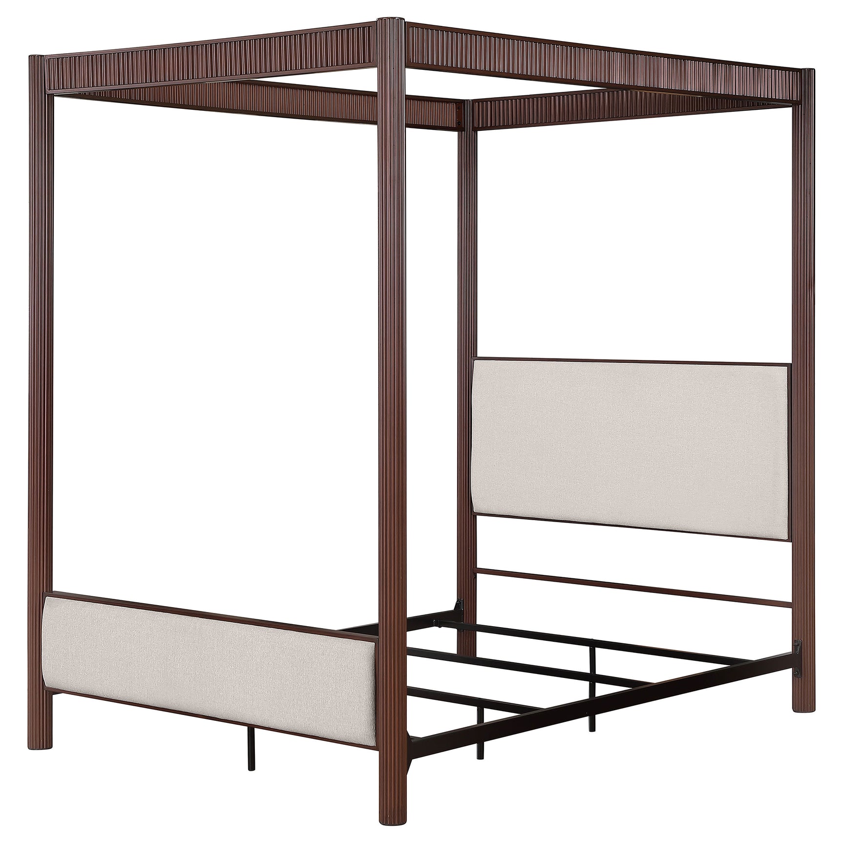 Zimmerlee 89-inch Metal Queen Canopy Bed Rust Brown - Tampa Furniture Outlet