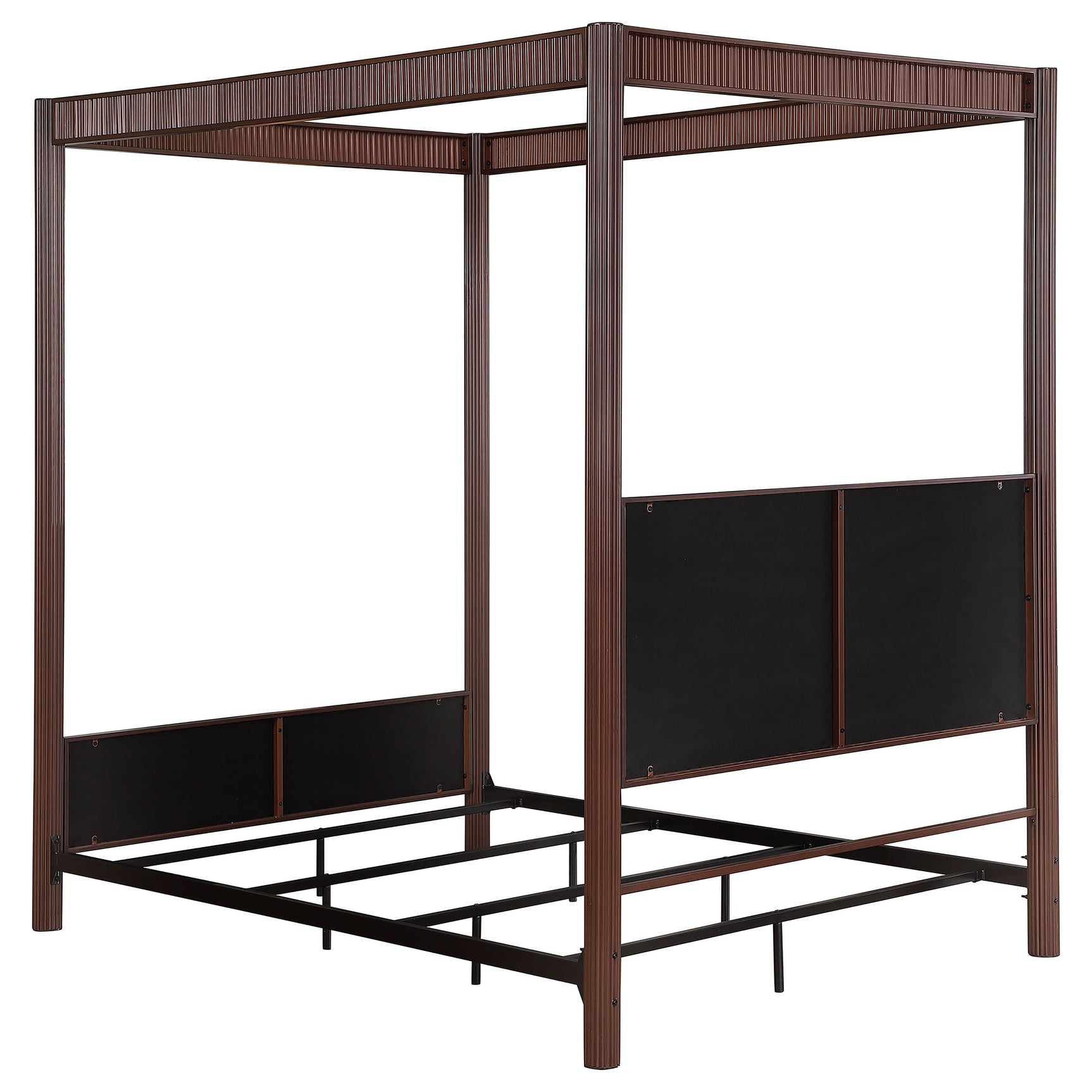 Zimmerlee 89-inch Metal Queen Canopy Bed Rust Brown - Tampa Furniture Outlet