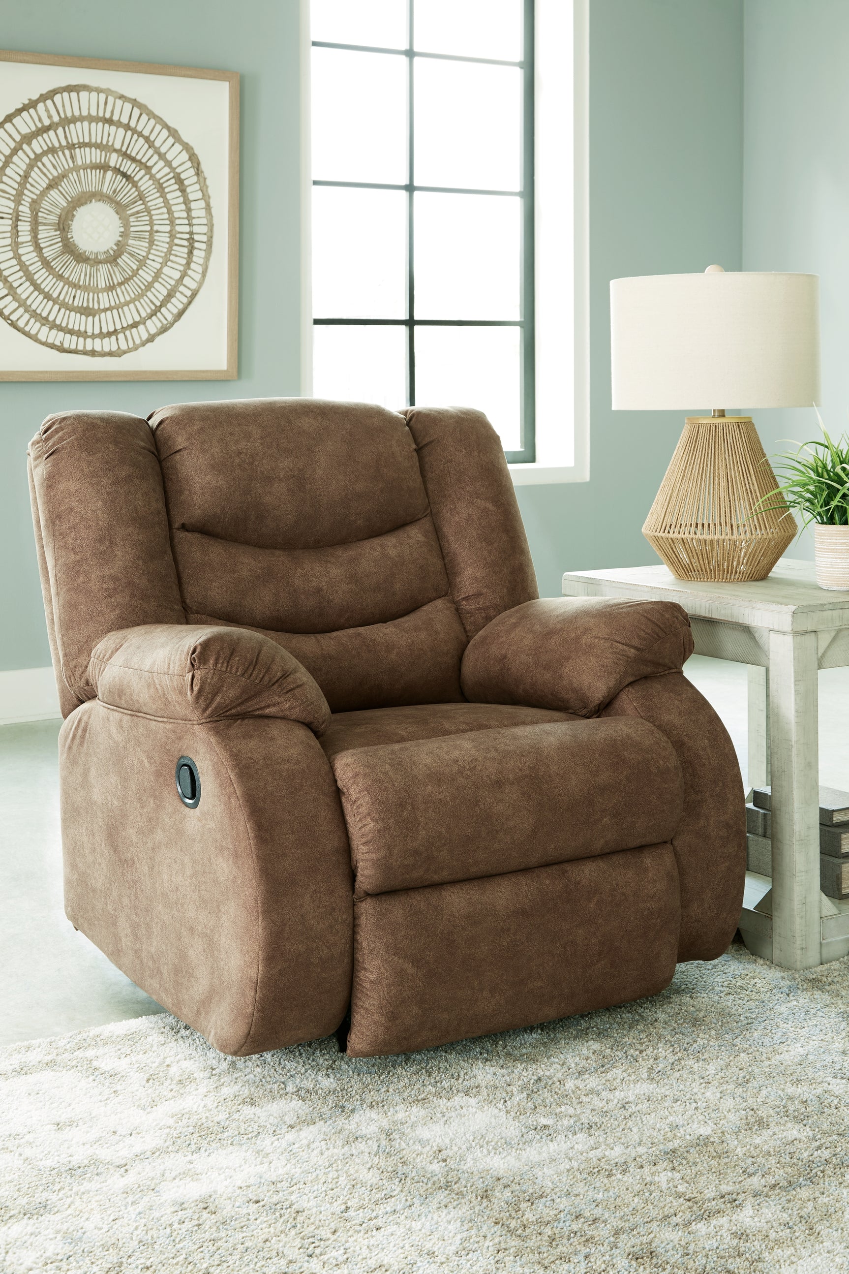Tampa Furniture Outlet - Ashley Furniture - Partymate Living Room - Rocker Recliner / Brindle - 3690225