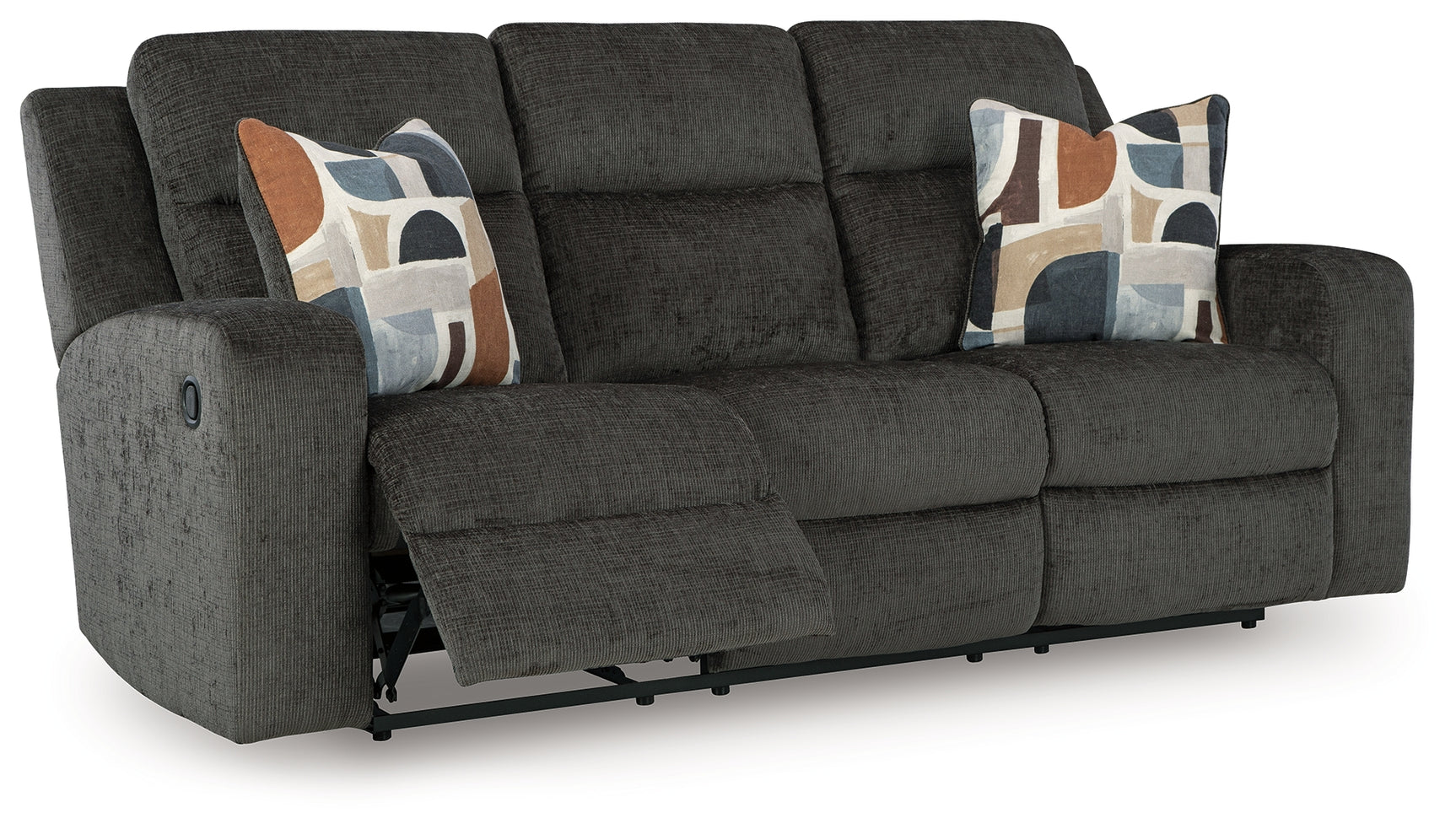Tampa Furniture Outlet - Ashley Furniture - Kanlow Living Room - DBL Rec Loveseat w/Console / Honey - 3860594