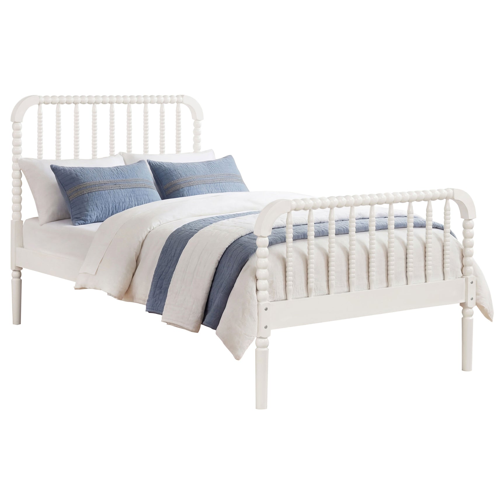 Jones Wood Twin Open Frame Bed White - Tampa Furniture Outlet