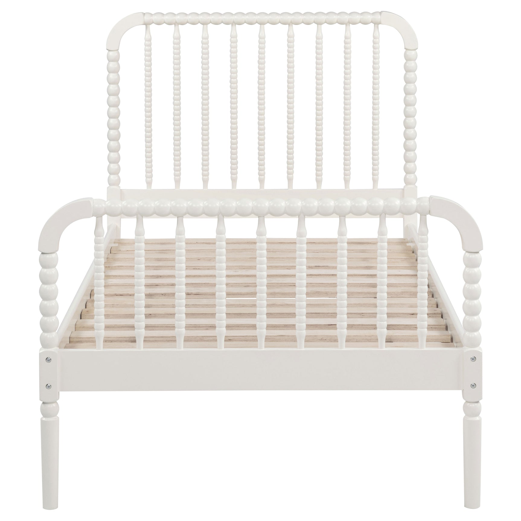 Jones Wood Twin Open Frame Bed White - Tampa Furniture Outlet