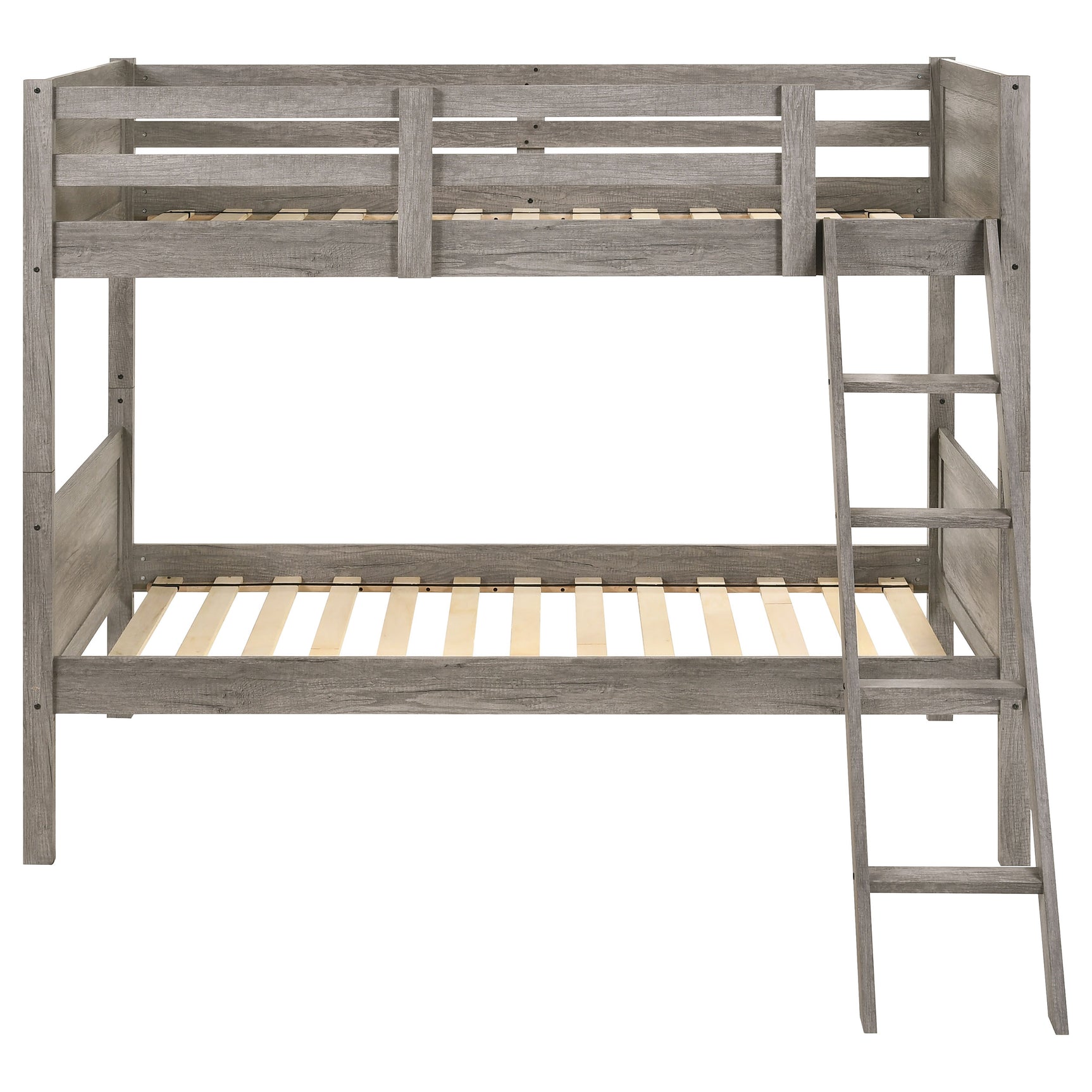 Ryder Wood Twin Over Twin Bunk Bed Weathered Taupe - Tampa Furniture Outlet