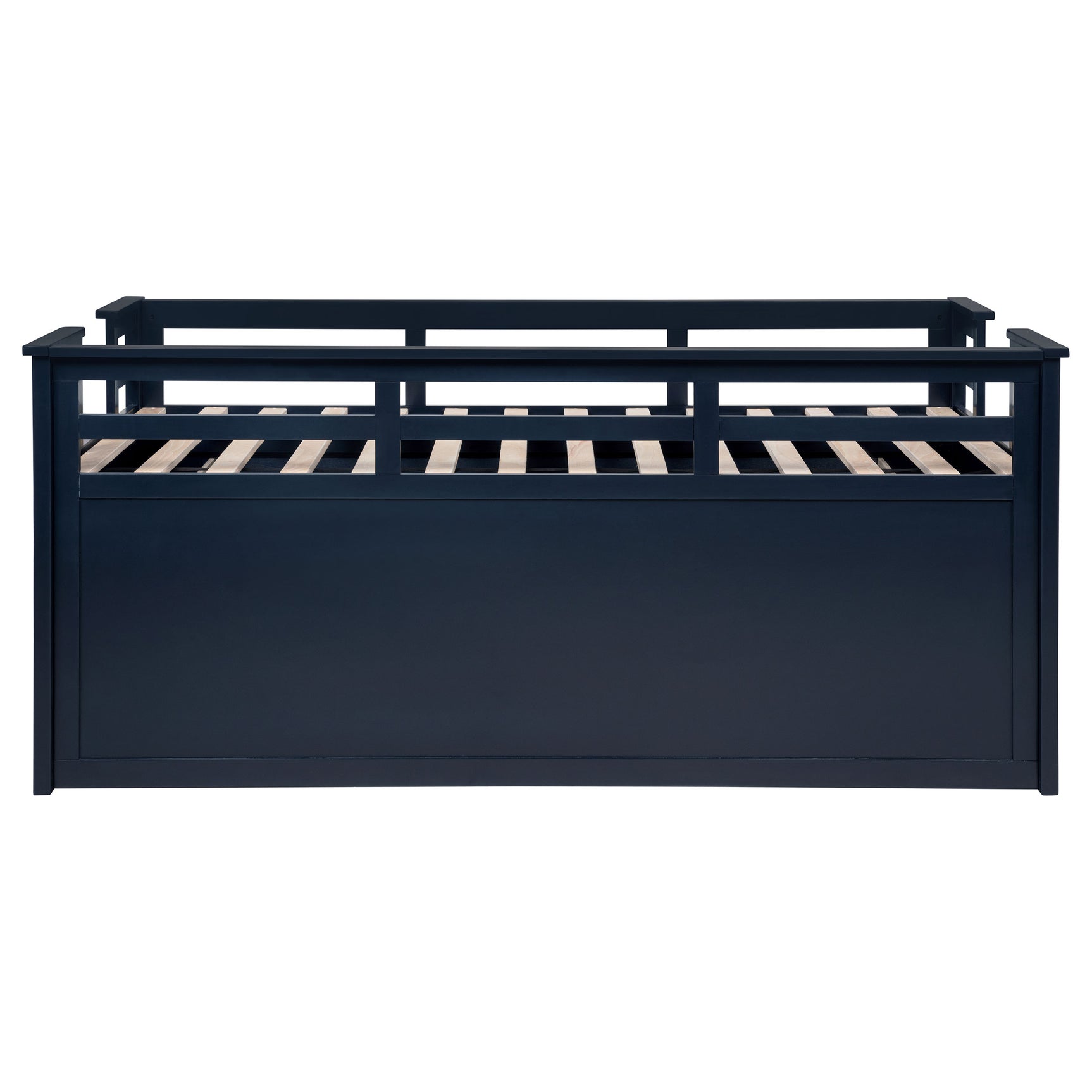 Carlsbad Wood Twin Captains Bed With Trundle Navy Blue - Tampa Furniture Outlet