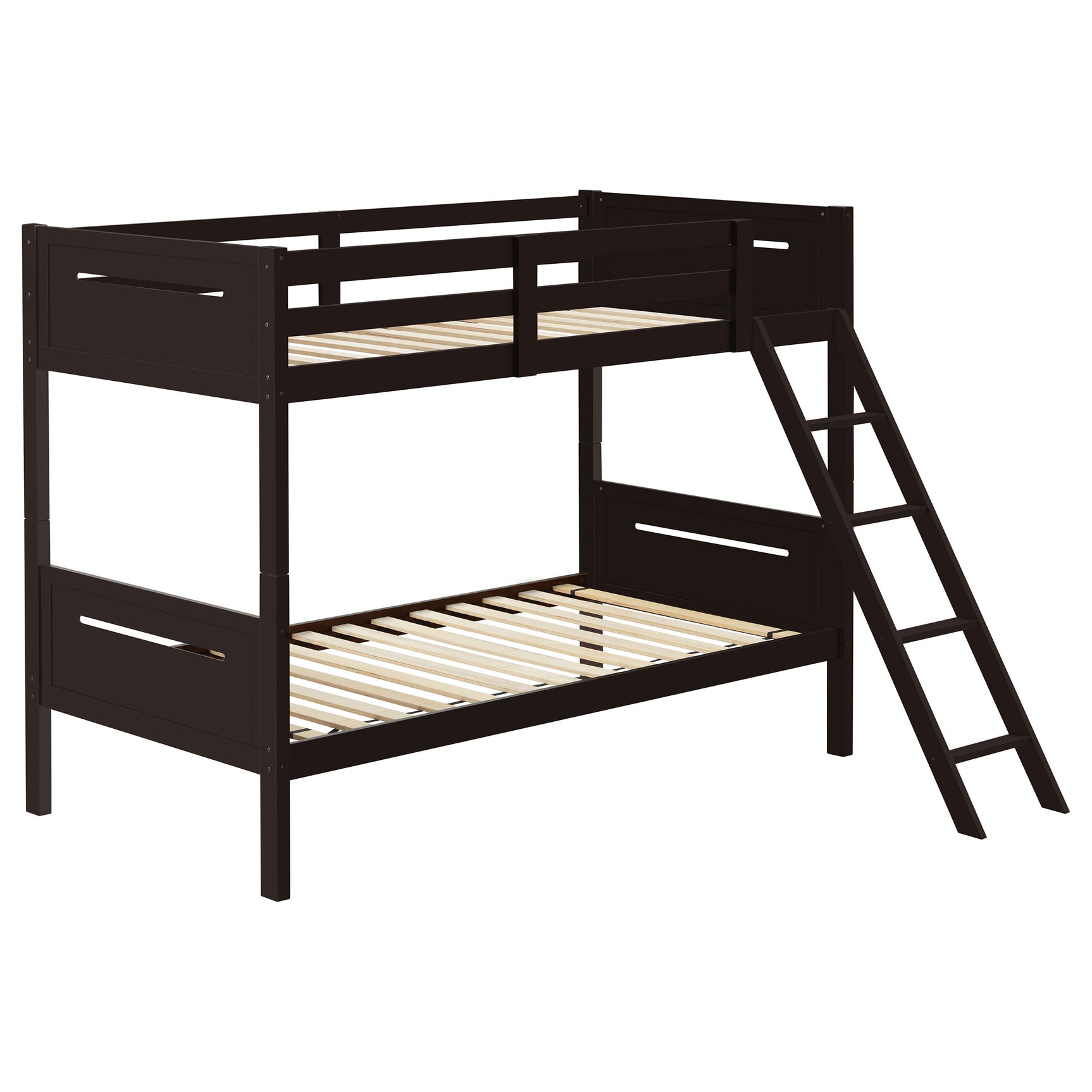 Tampa Furniture Outlet - Coaster - Littleton Wood Twin Over Twin Bunk Bed Espresso - 405051BRN