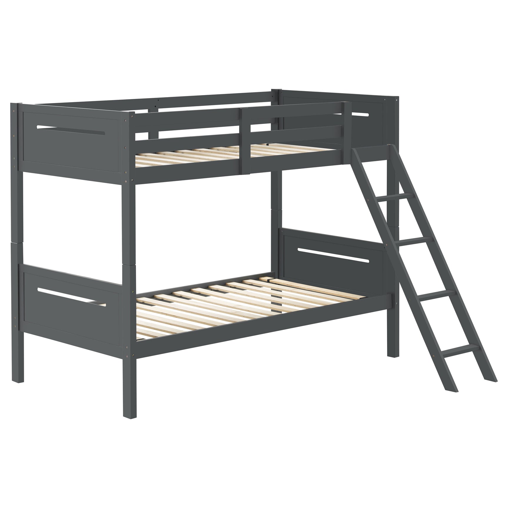 Tampa Furniture Outlet - Coaster - Littleton Wood Twin Over Twin Bunk Bed Grey - 405051GRY