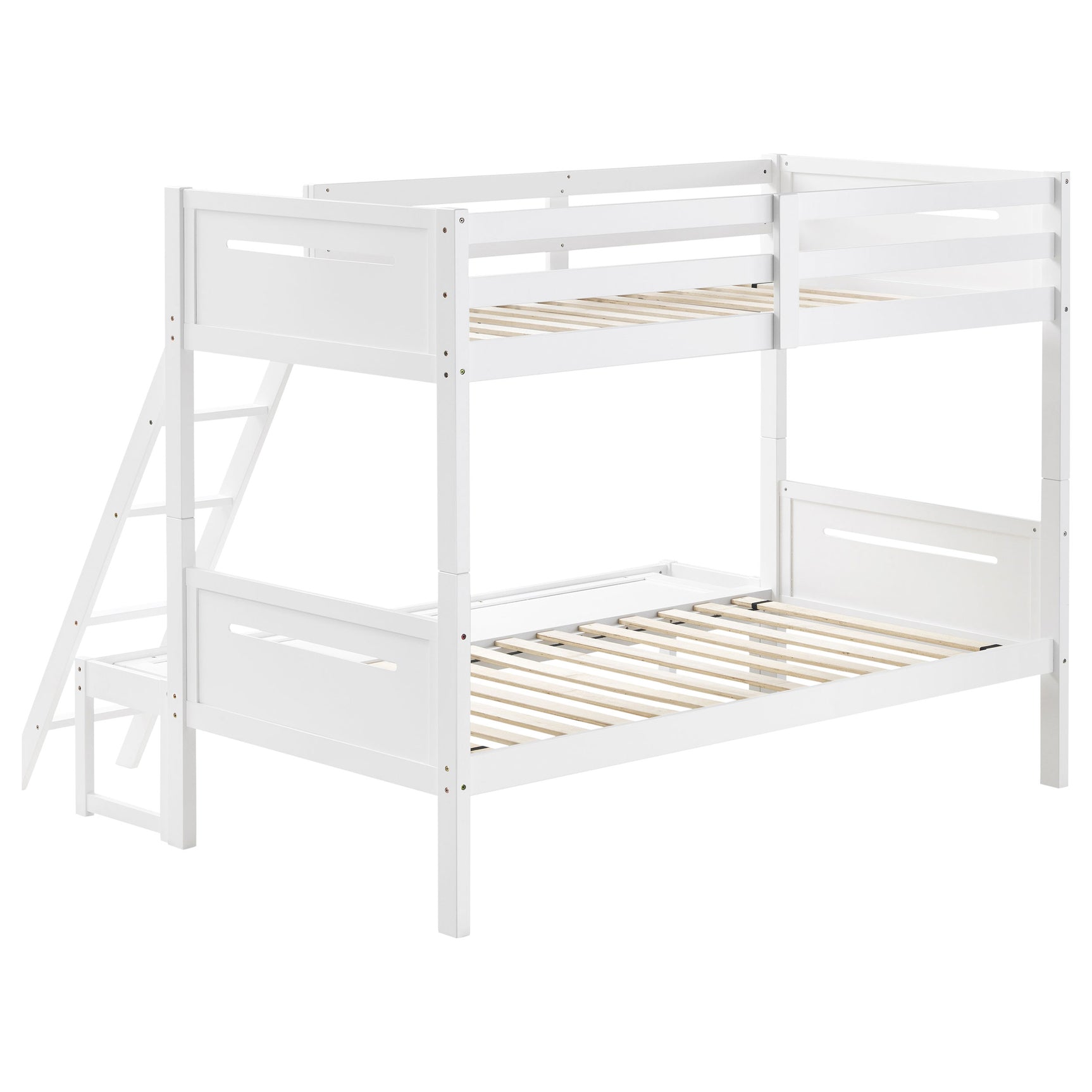 Littleton Wood Twin Over Full Bunk Bed White - Tampa Furniture Outlet
