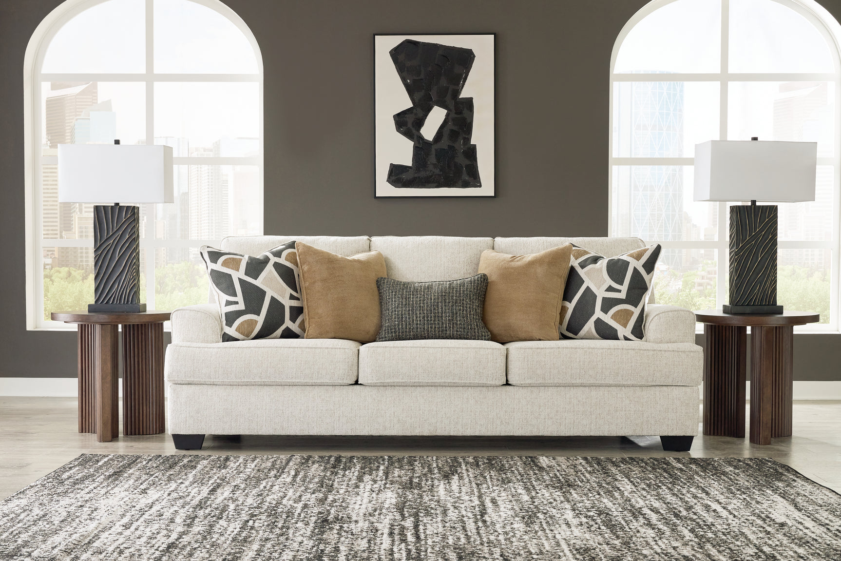 Tampa Furniture Outlet - Ashley Furniture - Heartcort Living Room - Chair and a Half / Quartz - 4460423