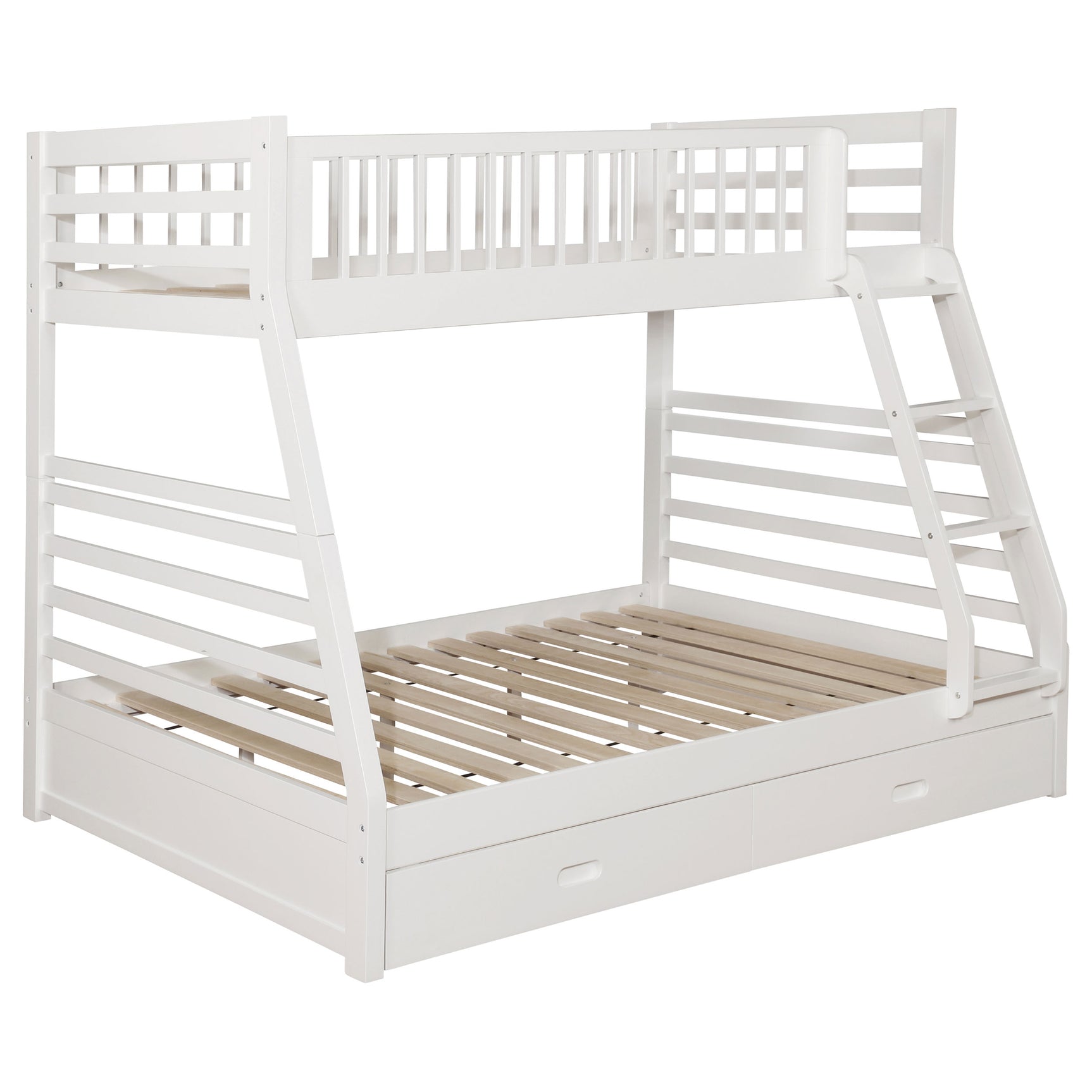 Tampa Furniture Outlet - Coaster - Ashton 2-drawer Wood Twin Over Full Bunk Bed White - 460180
