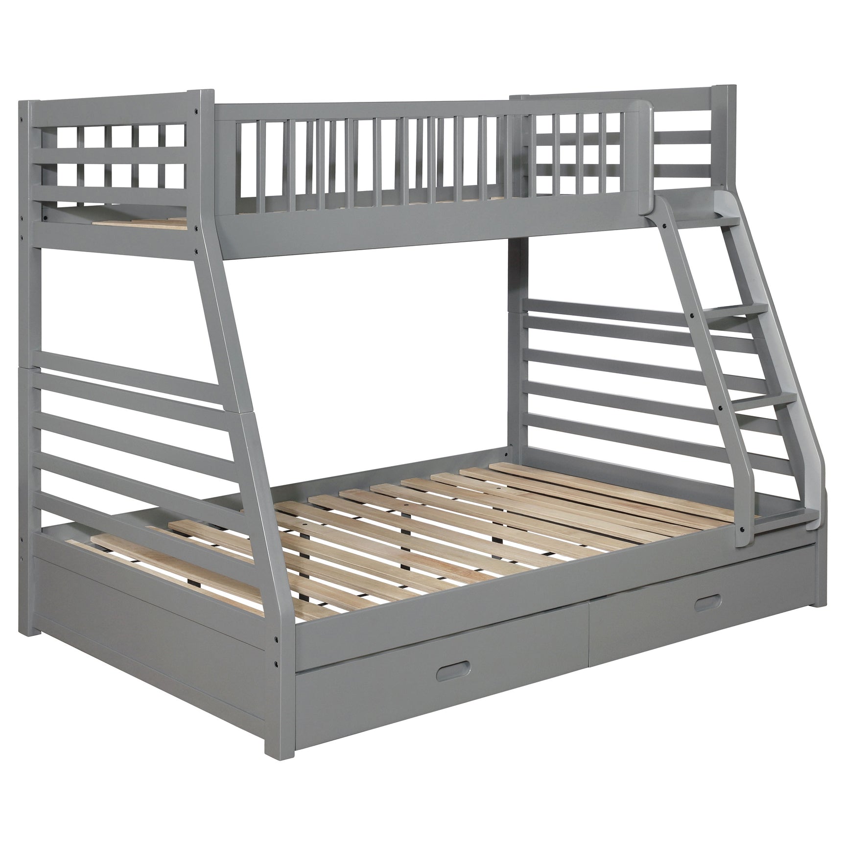 Tampa Furniture Outlet - Coaster - Ashton 2-drawer Wood Twin Over Full Bunk Bed Grey - 460182