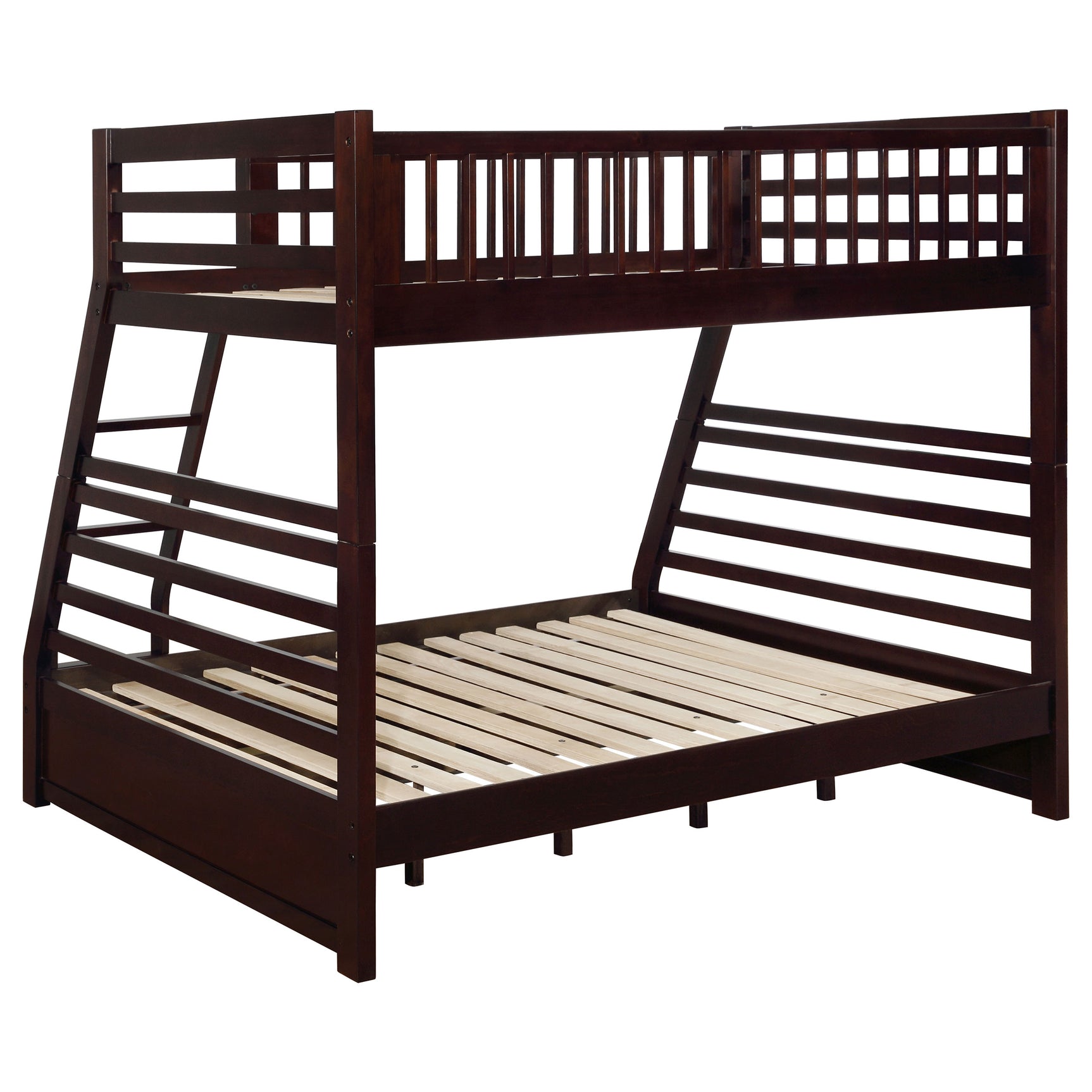 Ashton 2-drawer Wood Twin Over Full Bunk Bed Cappuccino - Tampa Furniture Outlet