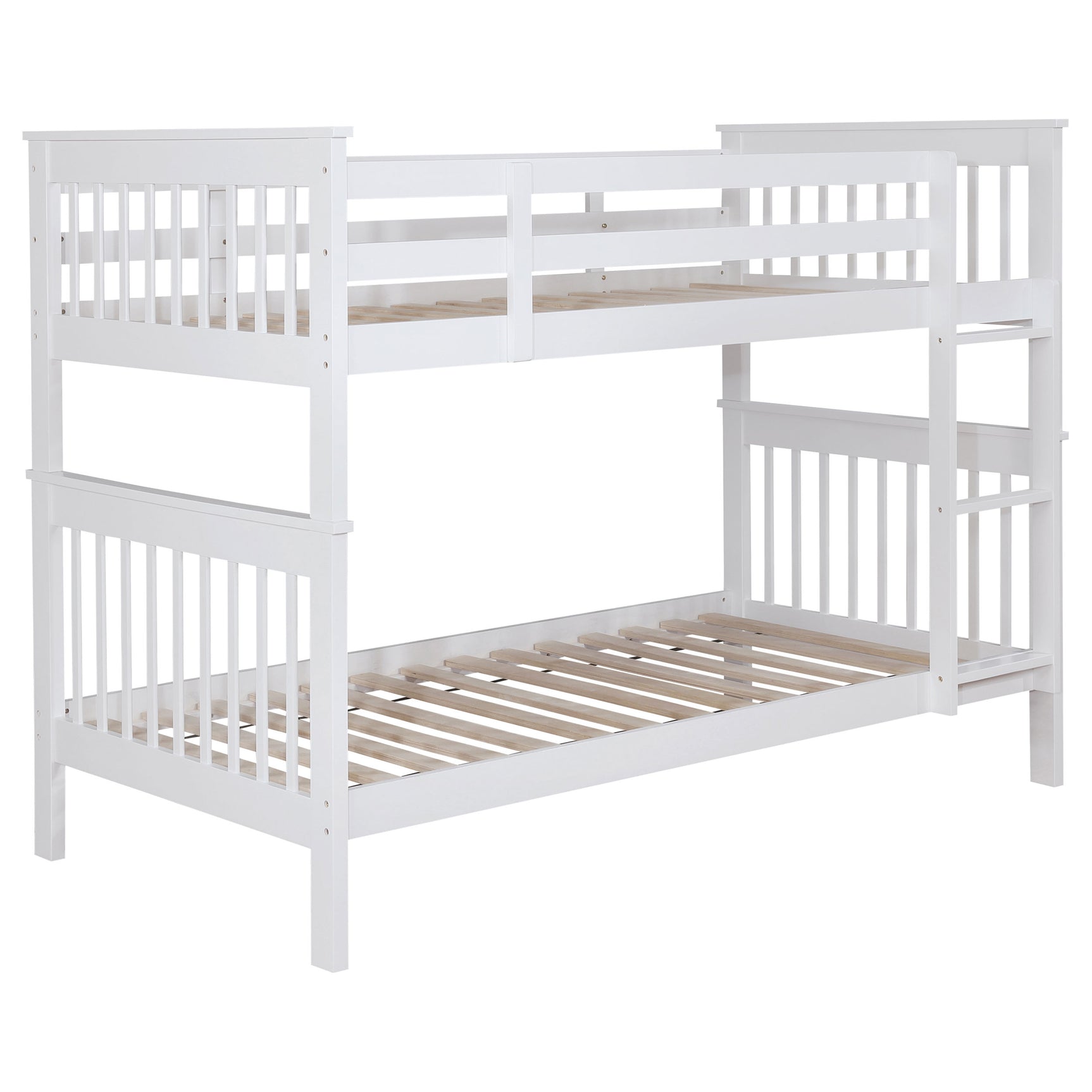 Tampa Furniture Outlet - Coaster - Chapman Wood Twin Over Twin Bunk Bed White - 460244N