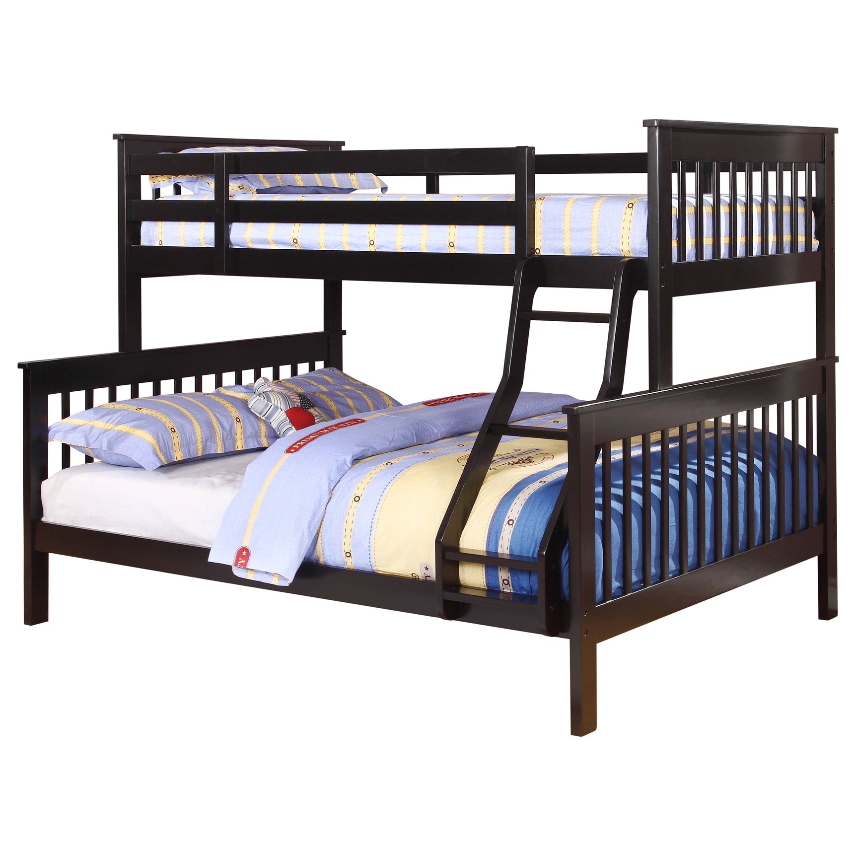 Tampa Furniture Outlet - Coaster - Chapman Wood Twin Over Full Bunk Bed Black - 460259