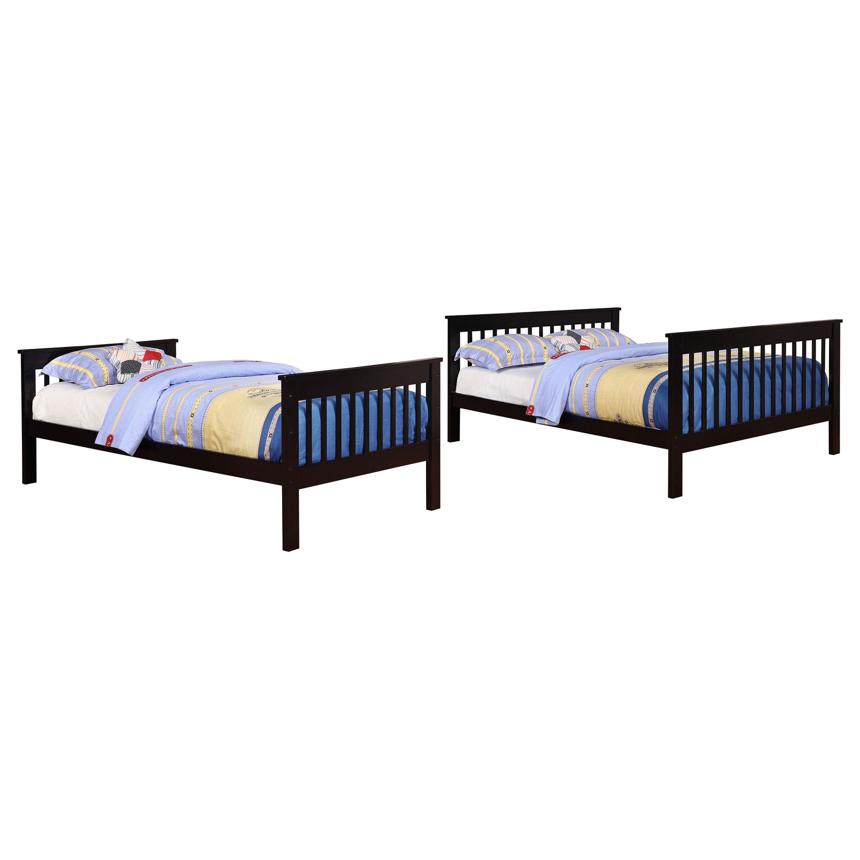 Chapman Wood Twin Over Full Bunk Bed Black - Tampa Furniture Outlet
