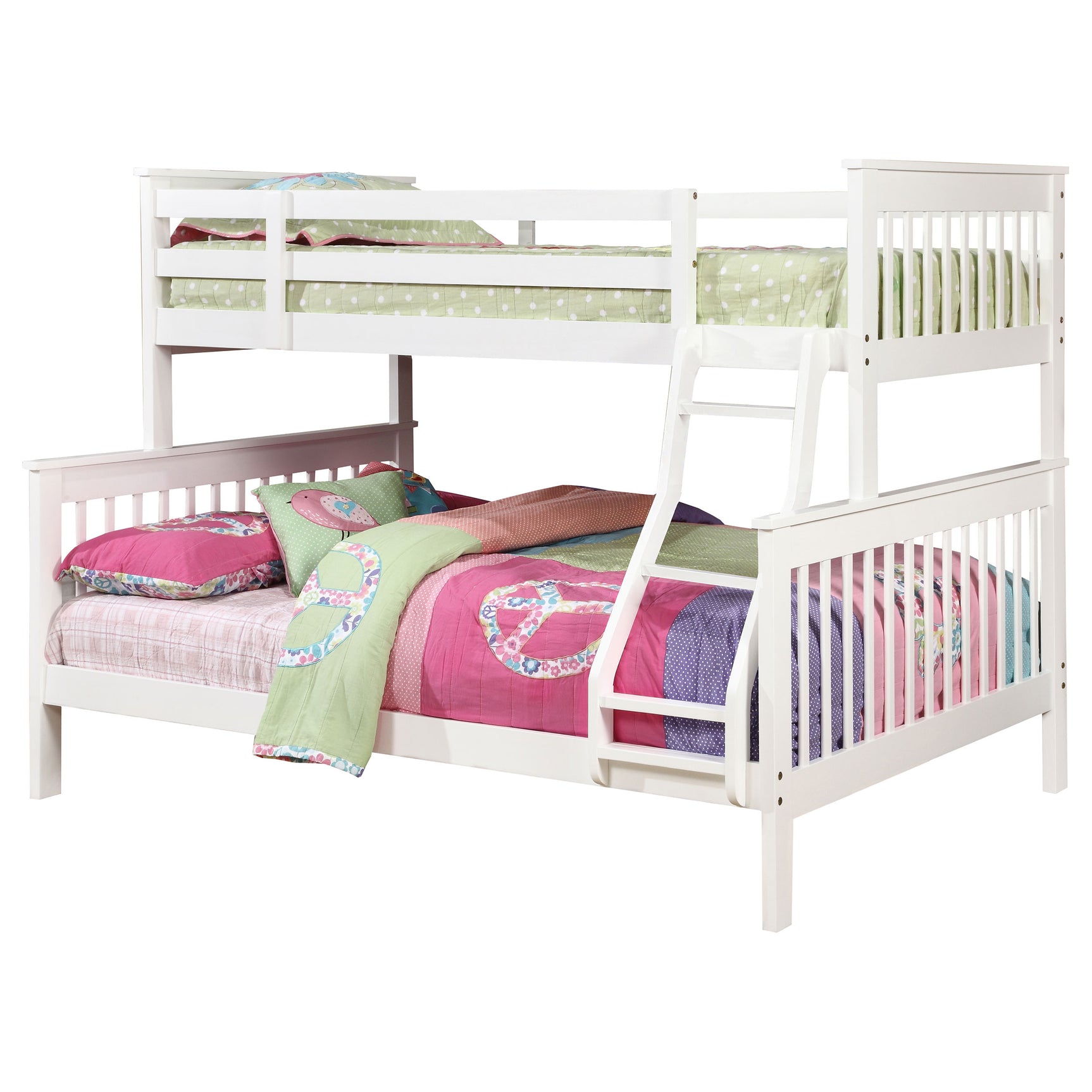 Tampa Furniture Outlet - Coaster - Chapman Wood Twin Over Full Bunk Bed White - 460260