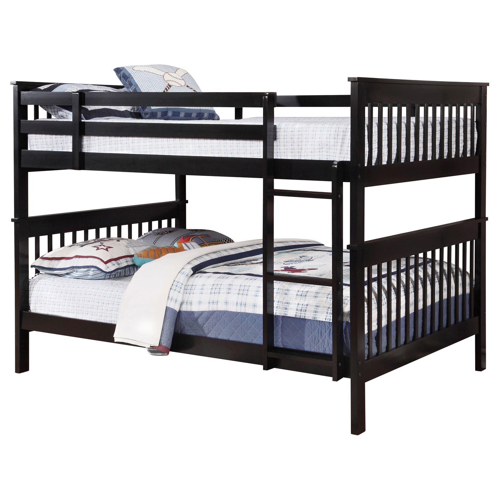 Tampa Furniture Outlet - Coaster - Chapman Wood Full Over Full Bunk Bed Black - 460359