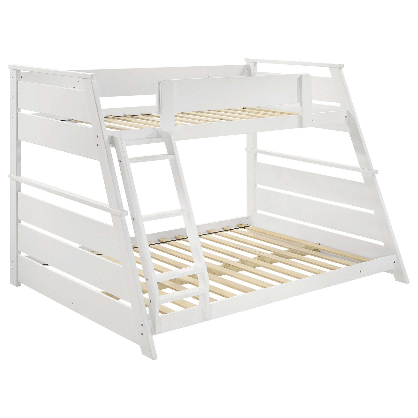 Tampa Furniture Outlet - Coaster - Holden Wood Veneer Twin Over Full Bunk Bed White - 460593WHT