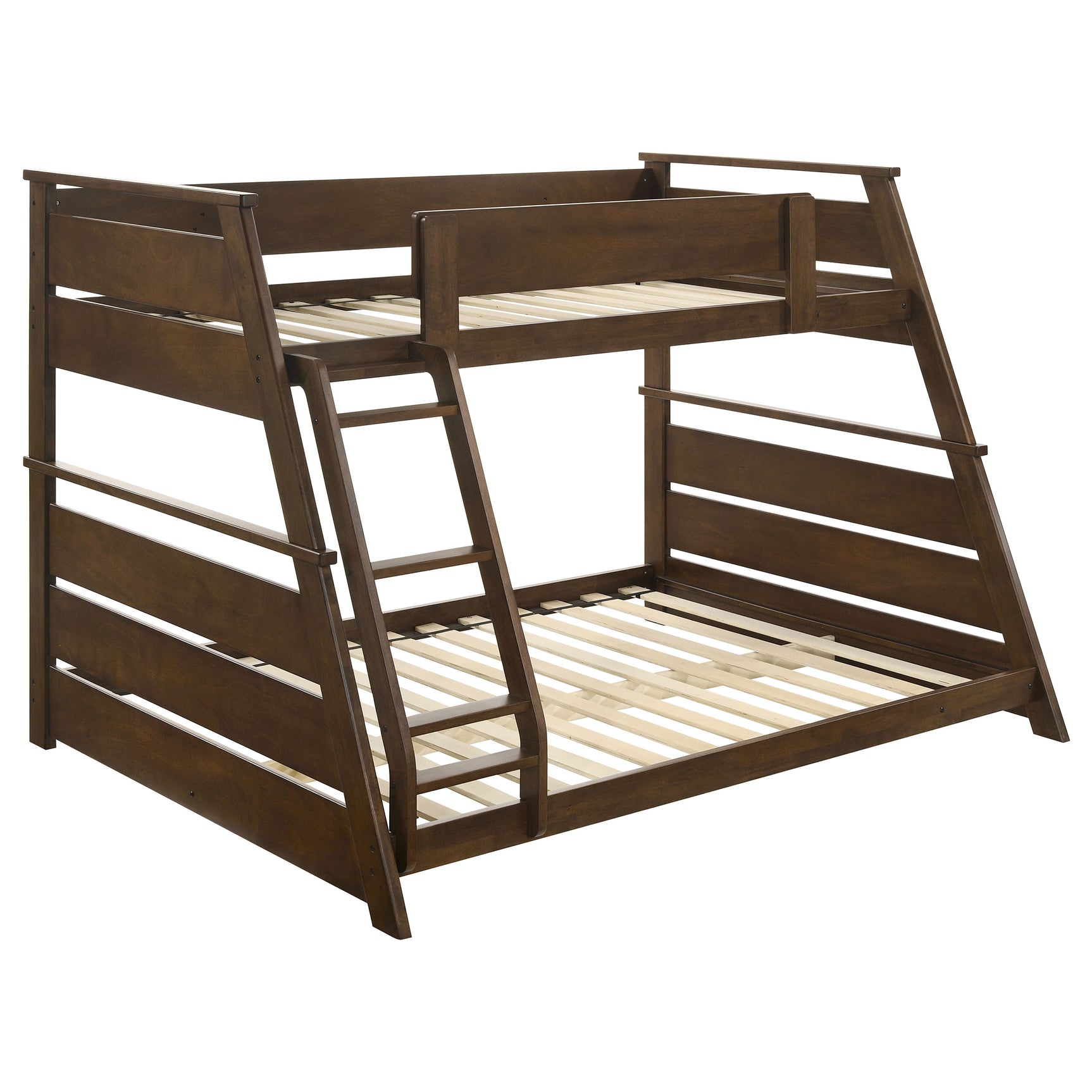 Tampa Furniture Outlet - Coaster - Holden Wood Veneer Twin Over Full Bunk Bed Walnut - 460593
