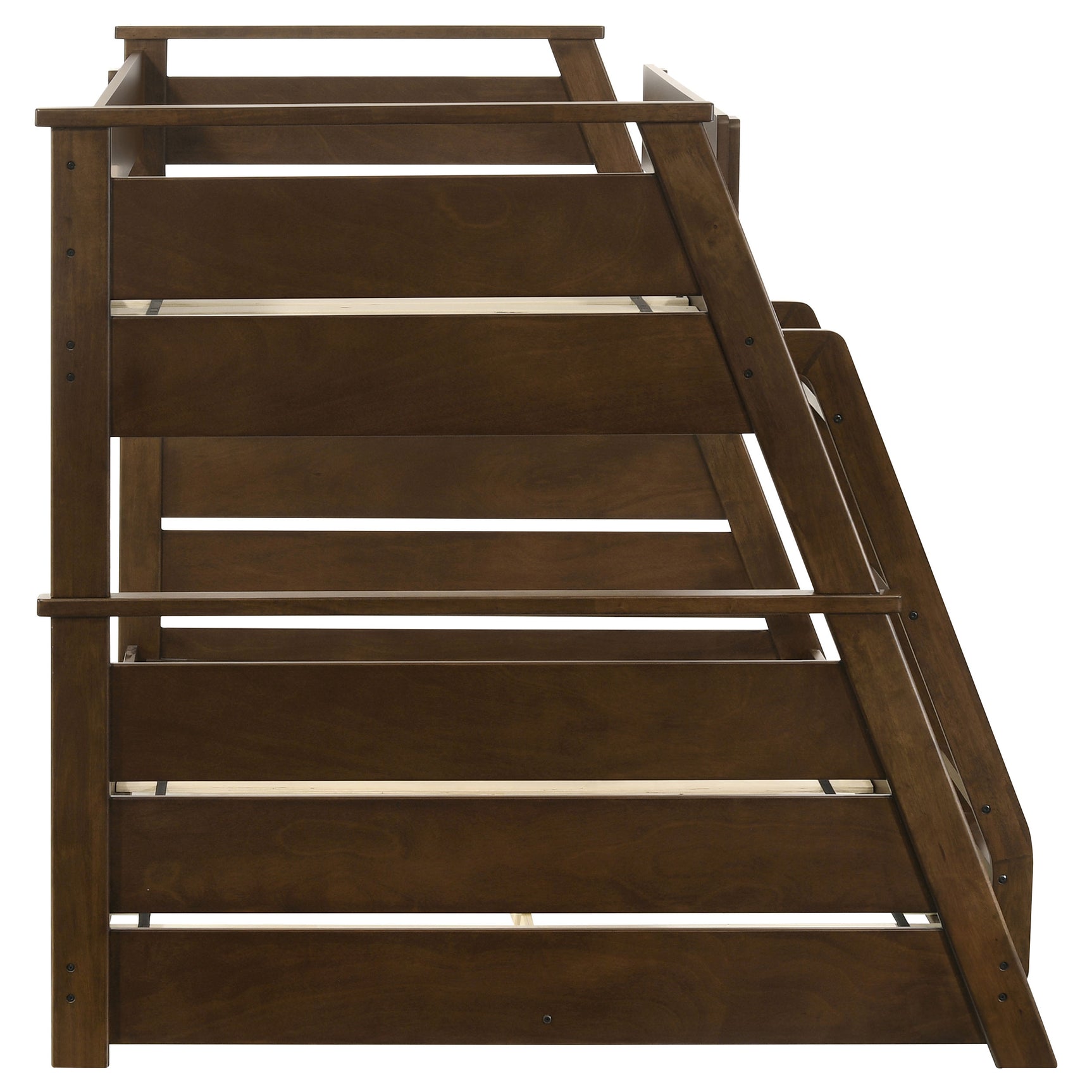 Holden Wood Veneer Twin Over Full Bunk Bed Walnut - Tampa Furniture Outlet