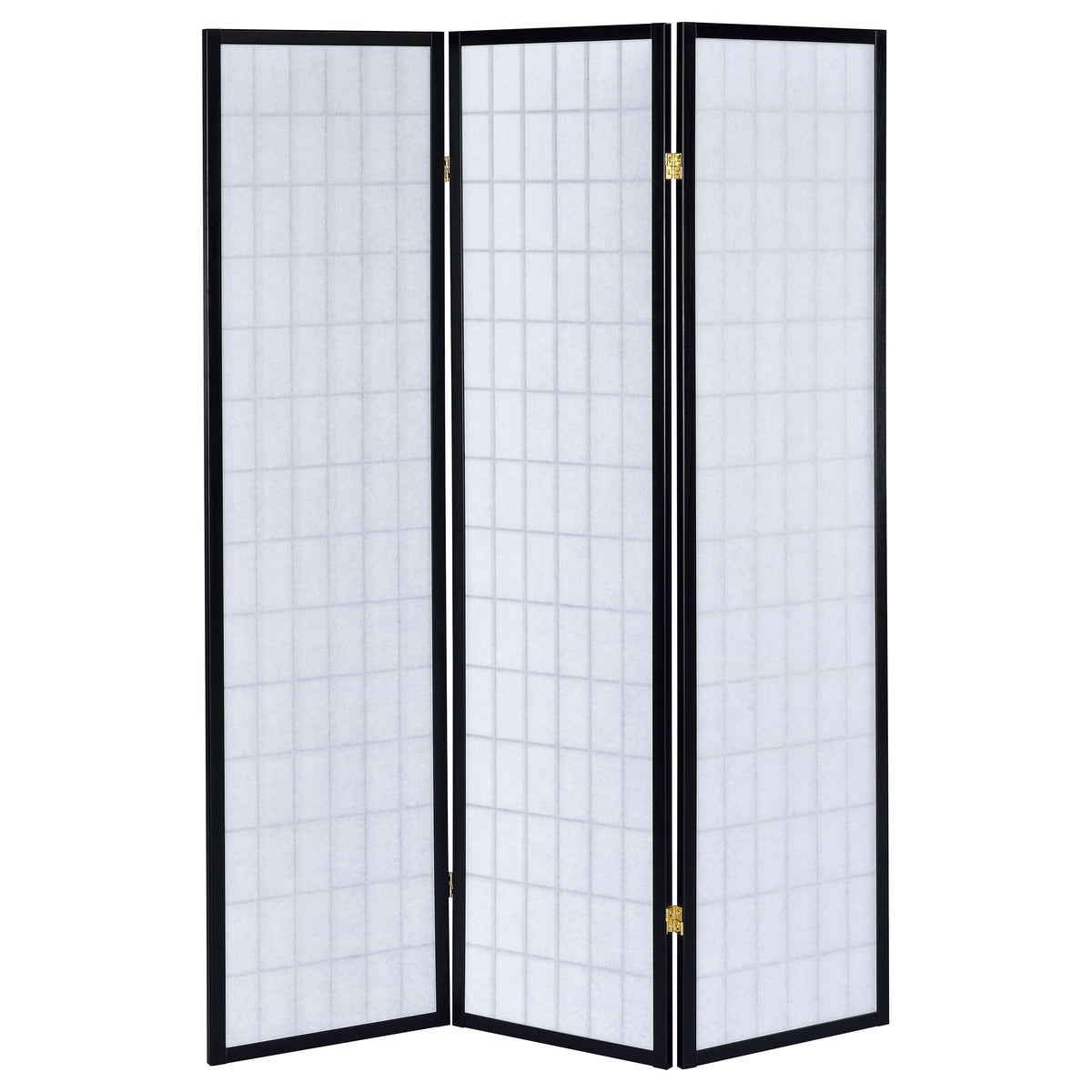 Carrie 3-Panel Room Divider Folding Shoji Screen Black