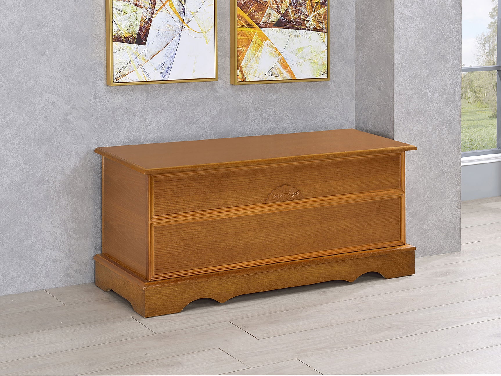 Paula Cedar Chest Honey - Tampa Furniture Outlet