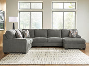 Tampa Furniture Outlet - Ashley Furniture - Revenna Sectional - LAF 3-Piece Sleeper Sectional with Chaise / Greystone - PC48405S6