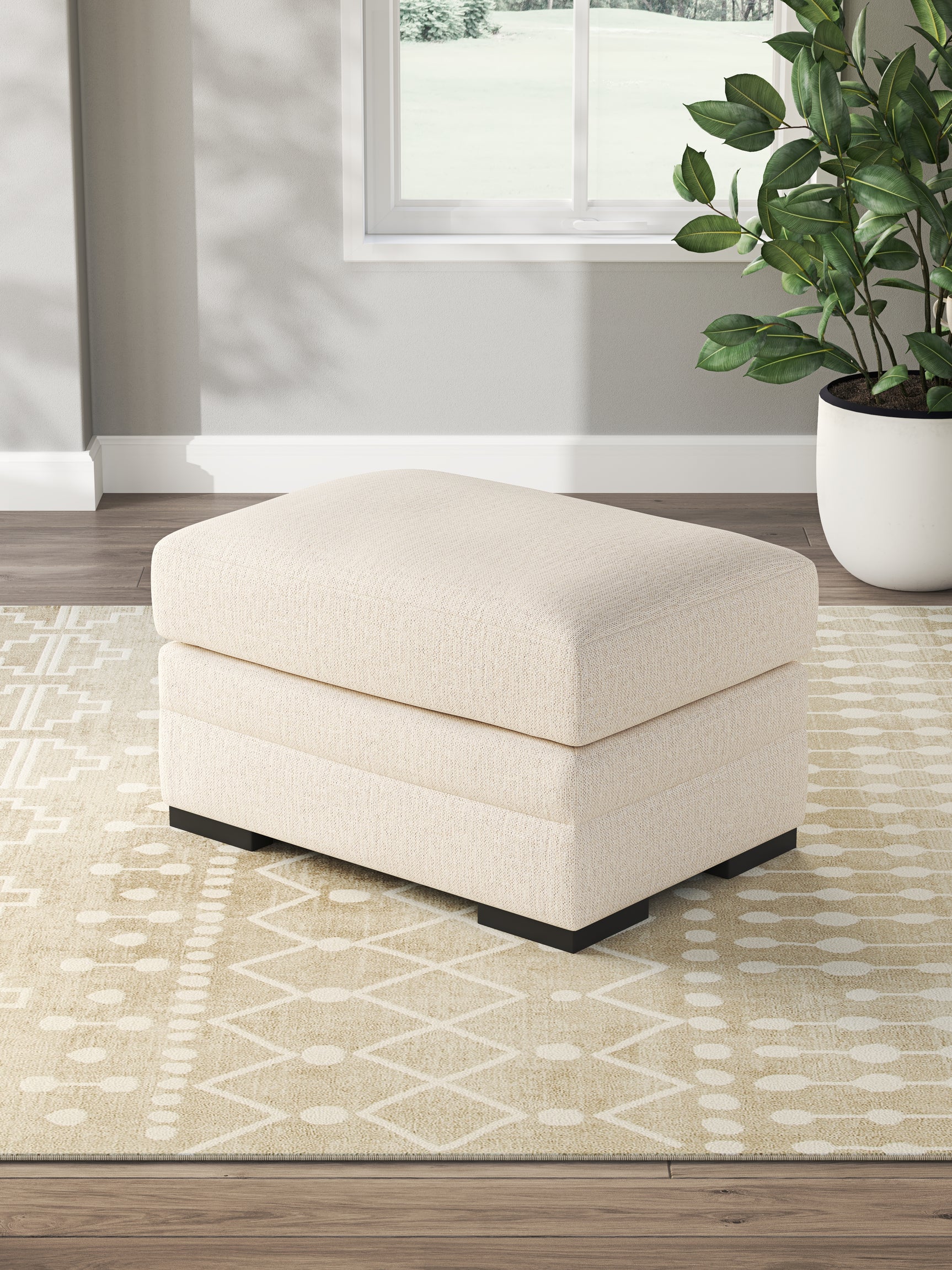 Tampa Furniture Outlet - Ashley Furniture - Lango Living Room - Ottoman / Jute - 4860214