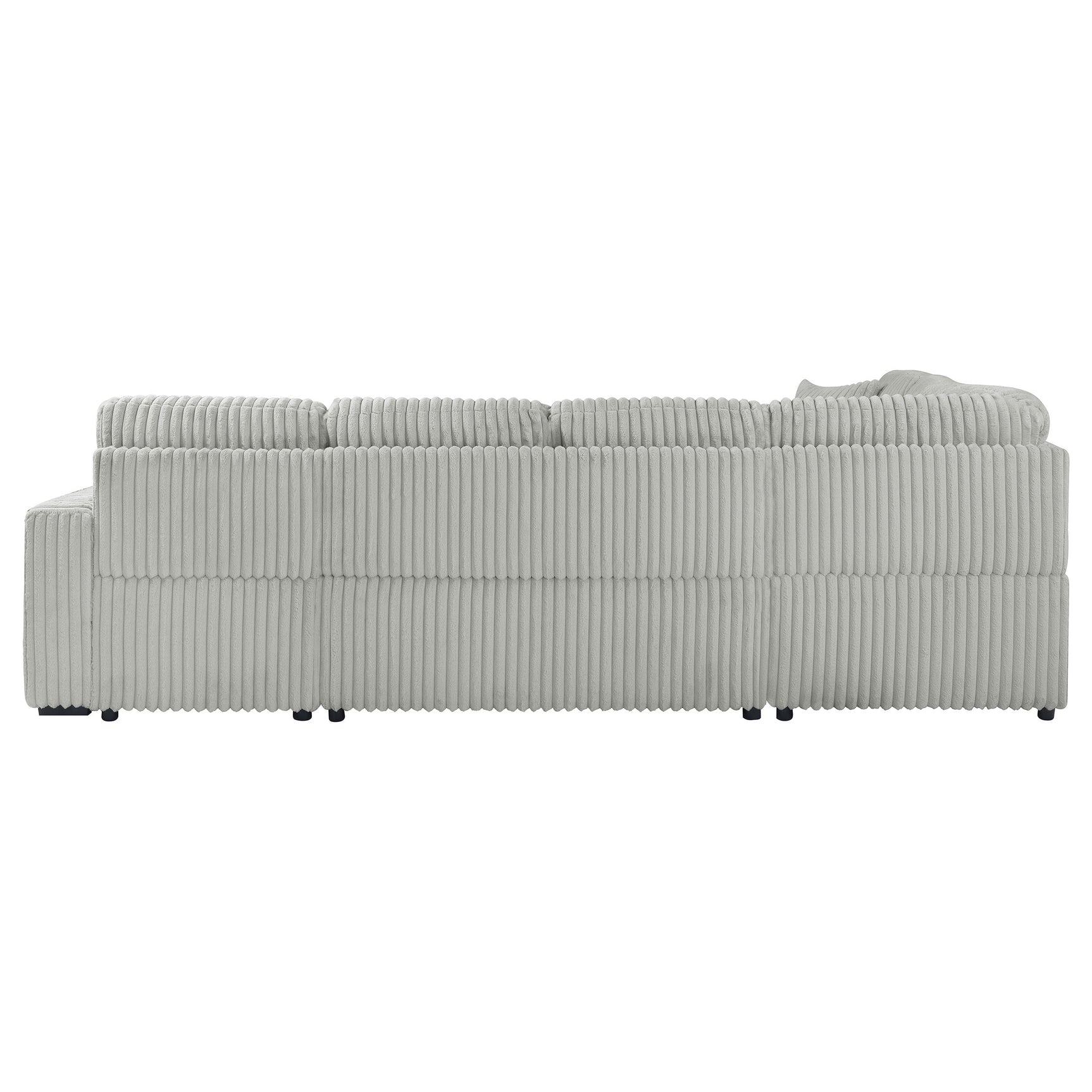 Devonshire Sleeper Sectional Sofa Storage Chaise Grey - Tampa Furniture Outlet