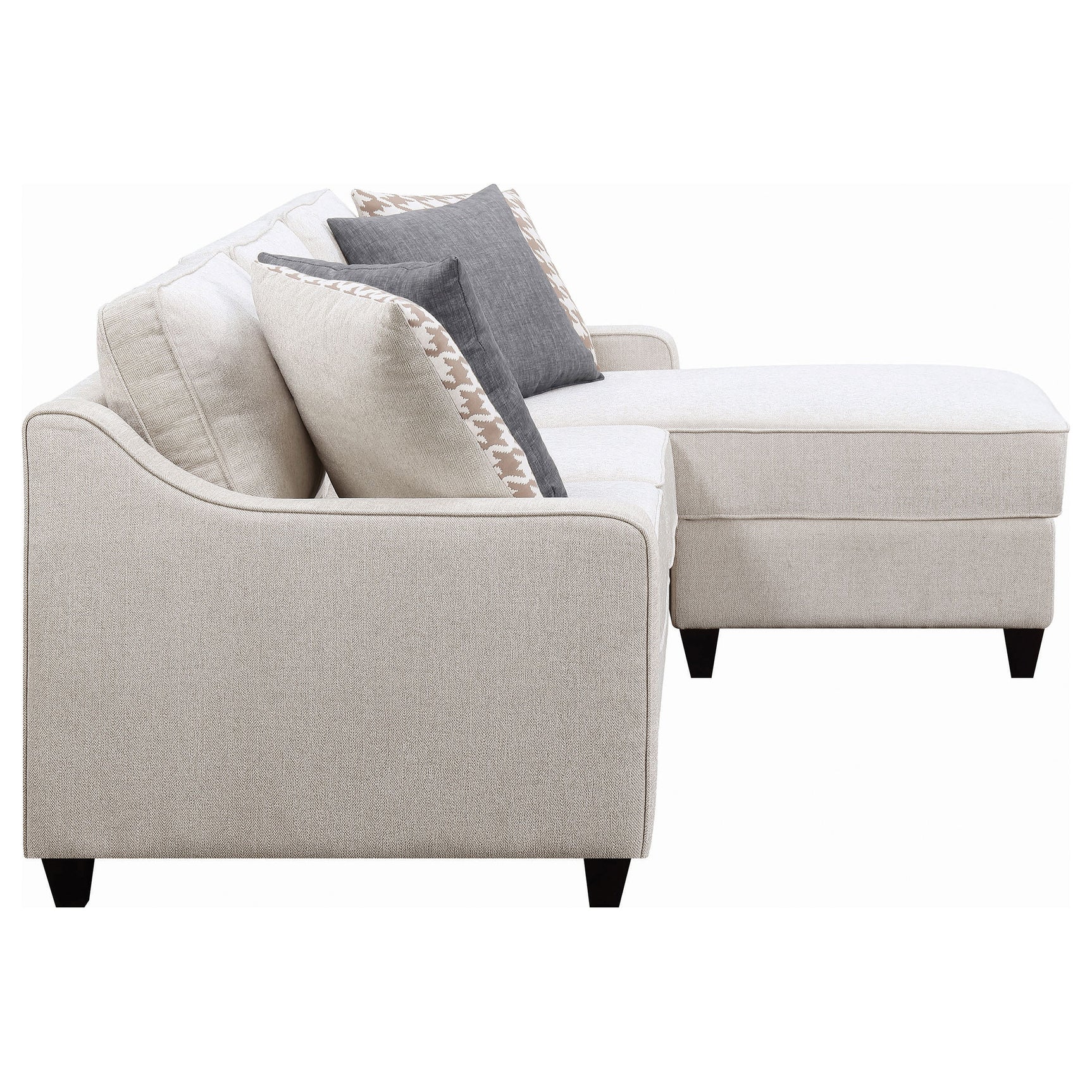 Mcloughlin Upholstered Sloped Arm Sectional Sofa Platinum - Tampa Furniture Outlet