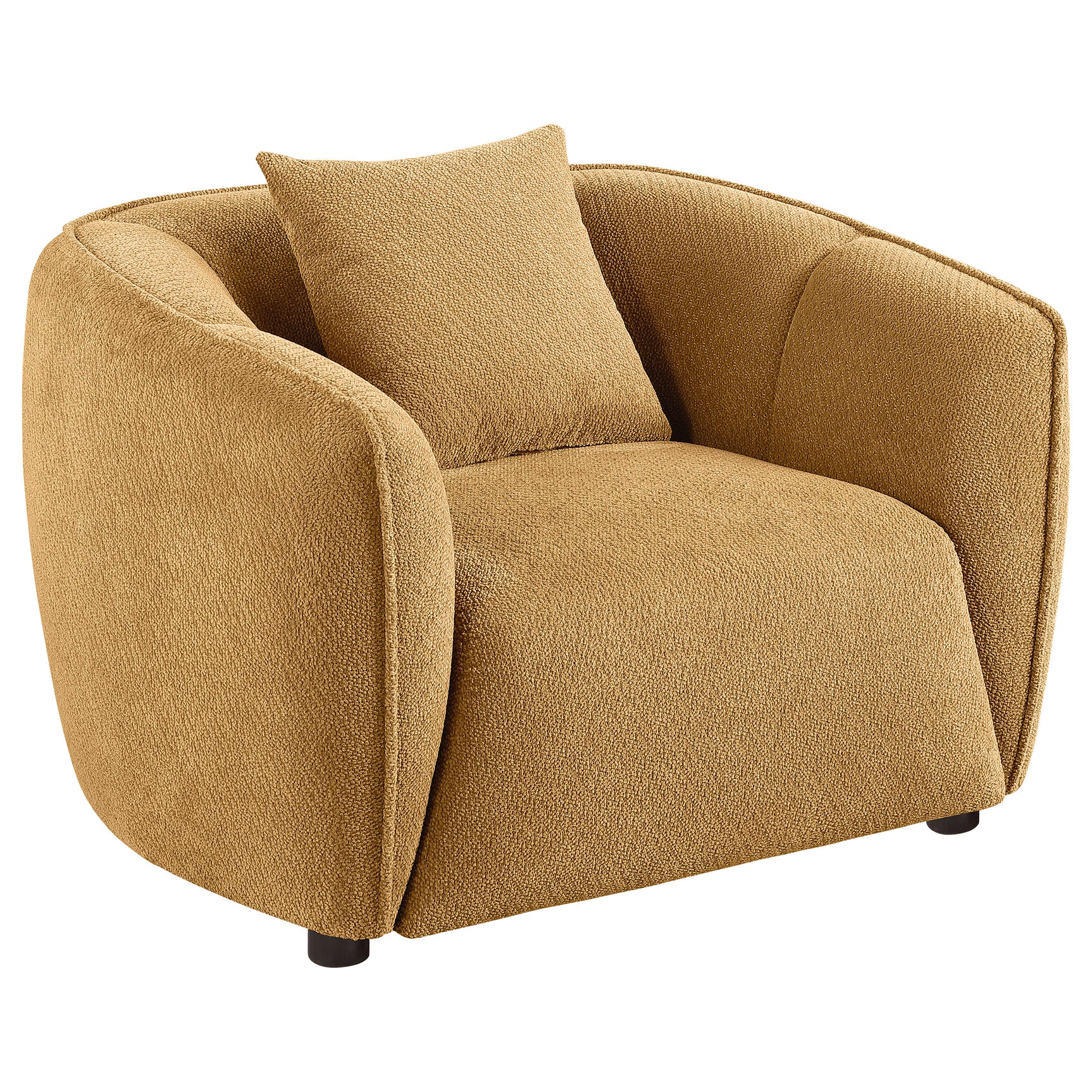 Tampa Furniture Outlet - Coaster - Aleisha Fabric Upholstered Accent Chair Mustard Yellow - 503063