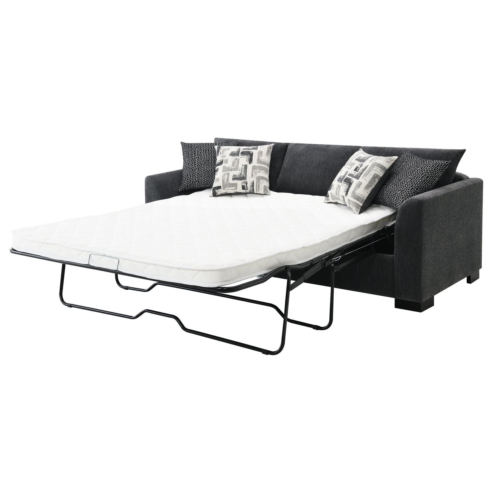 Storey Upholstered Sleeper Sectional Chaise Sofa Dark Grey - Tampa Furniture Outlet