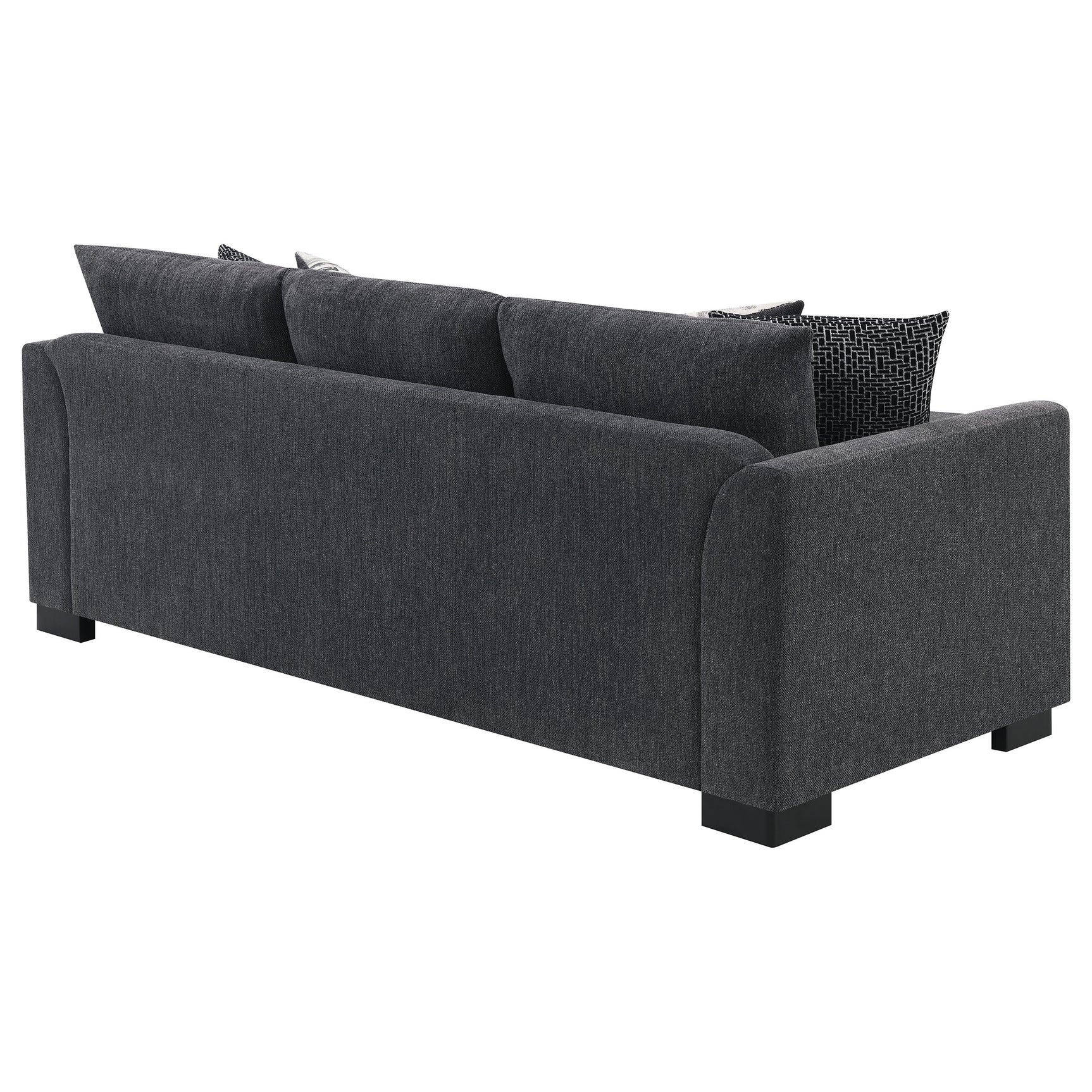 Storey Upholstered Sleeper Sectional Chaise Sofa Dark Grey - Tampa Furniture Outlet