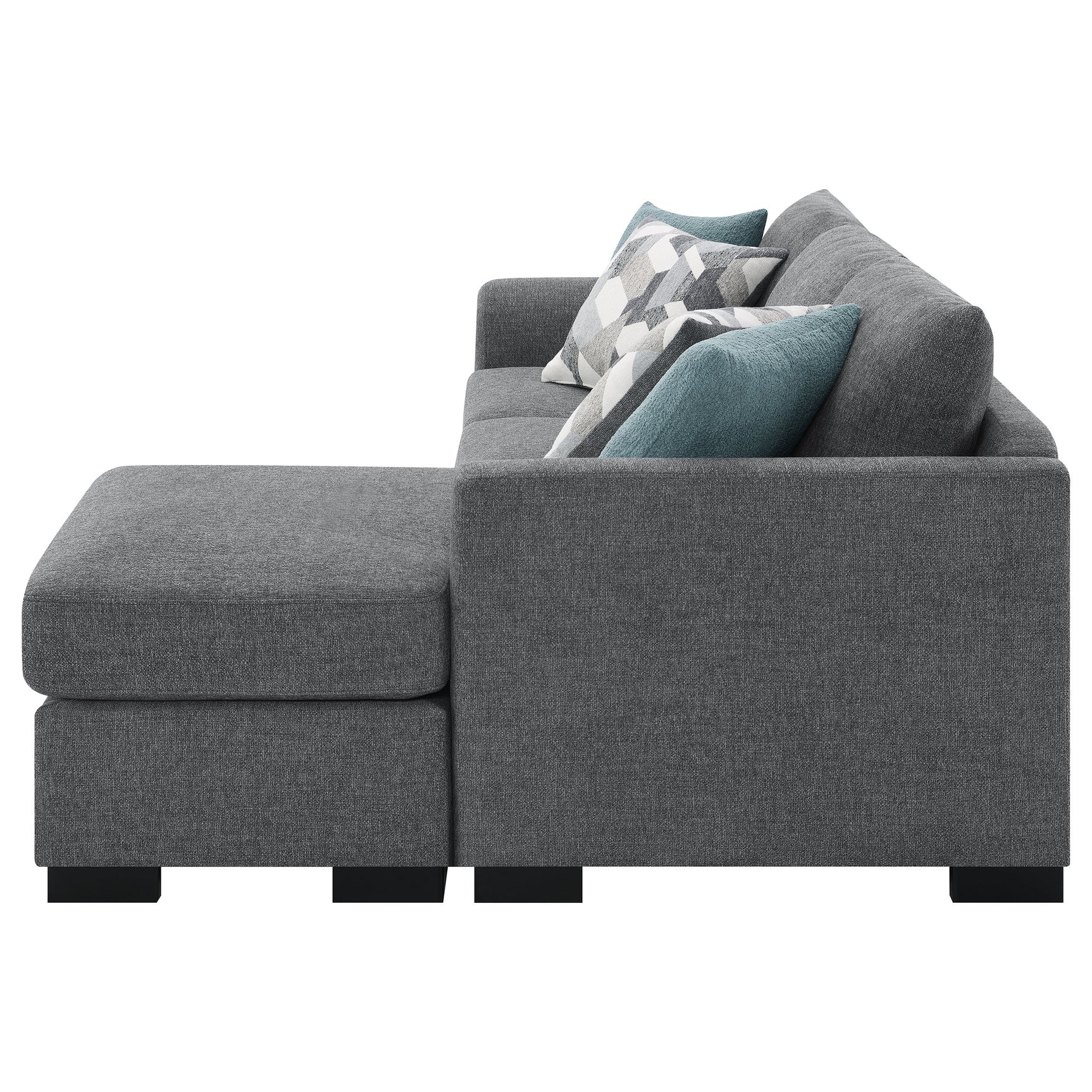Storey Upholstered Sleeper Sectional Chaise Sofa Grey - Tampa Furniture Outlet