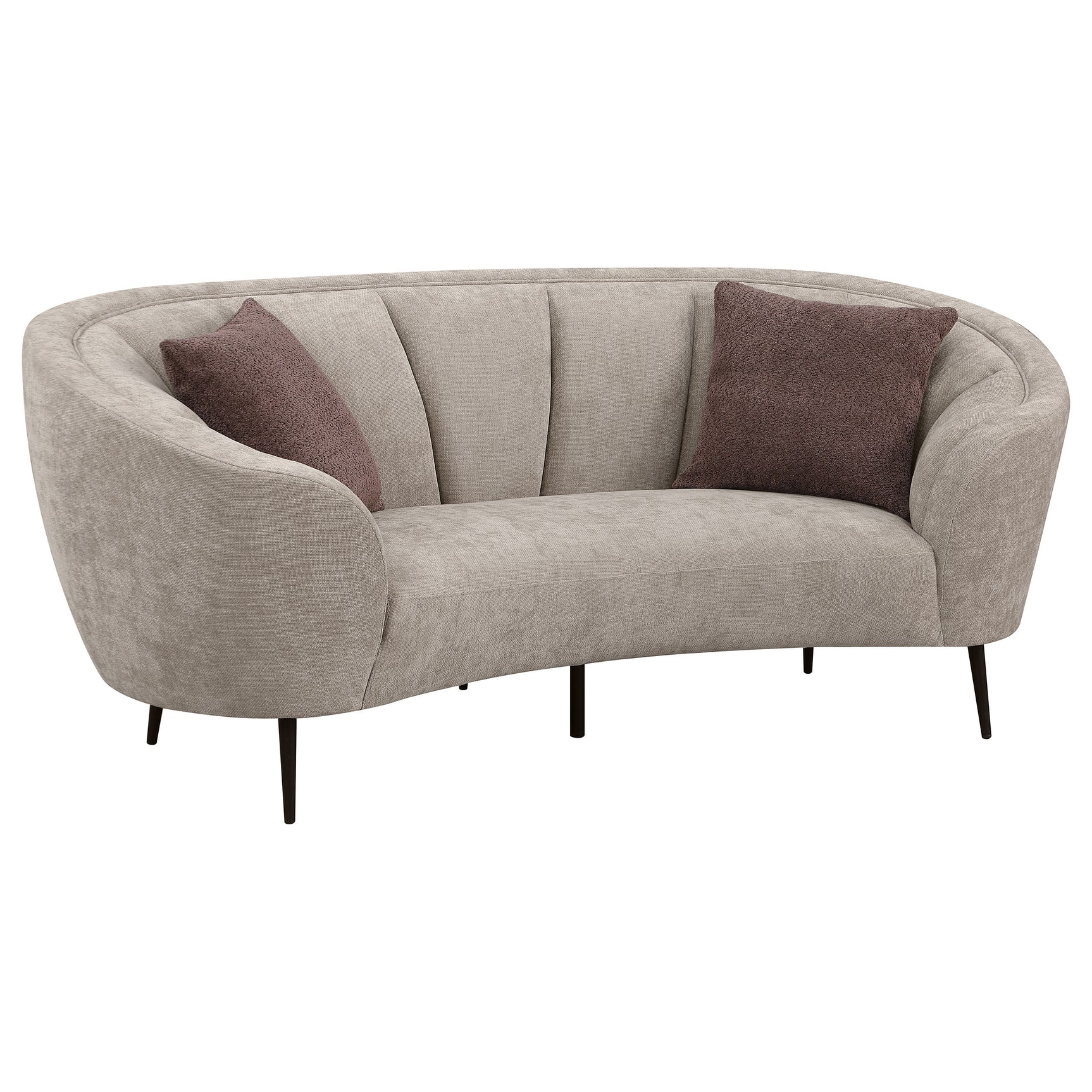 Ellorie 2-piece Upholstered Curved Sofa Set Beige - Tampa Furniture Outlet
