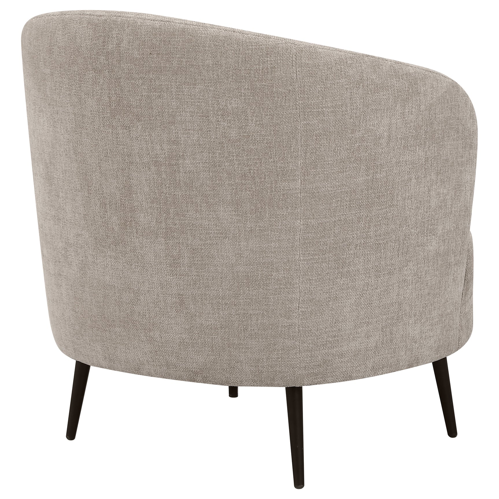Ellorie Upholstered Channel Back Curved Chair Beige - Tampa Furniture Outlet