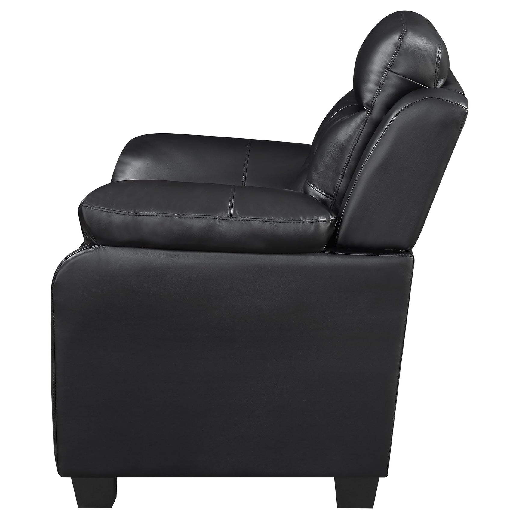 Finley Upholstered Padded Arm Tufted Sofa Black - Tampa Furniture Outlet
