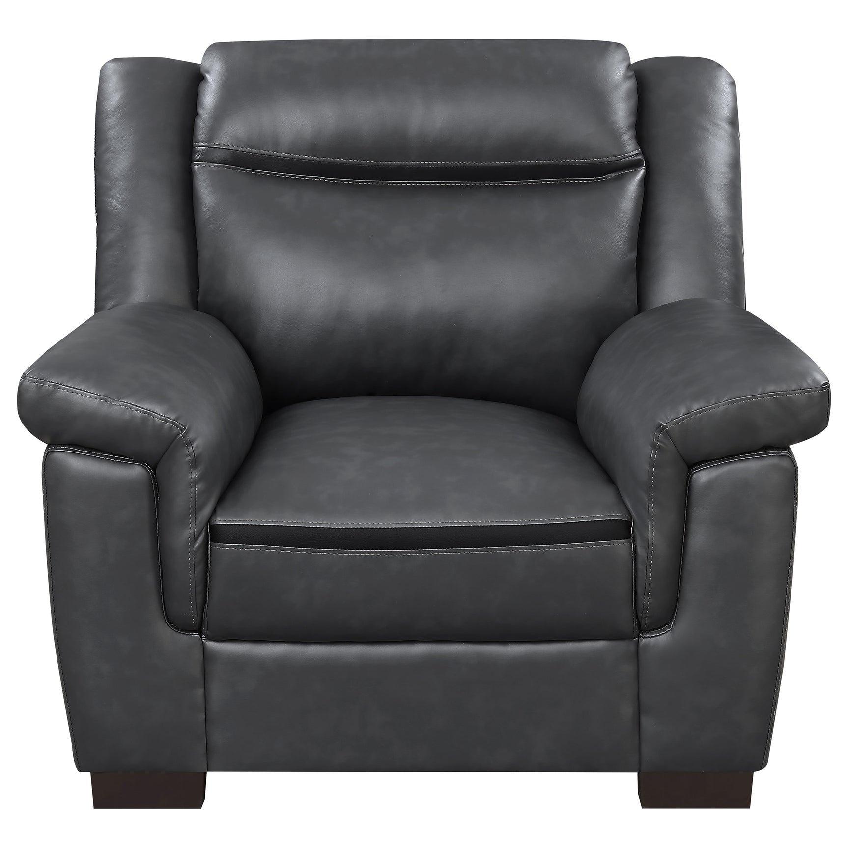 Arabella Upholstered Padded Arm Accent Chair Grey - Tampa Furniture Outlet