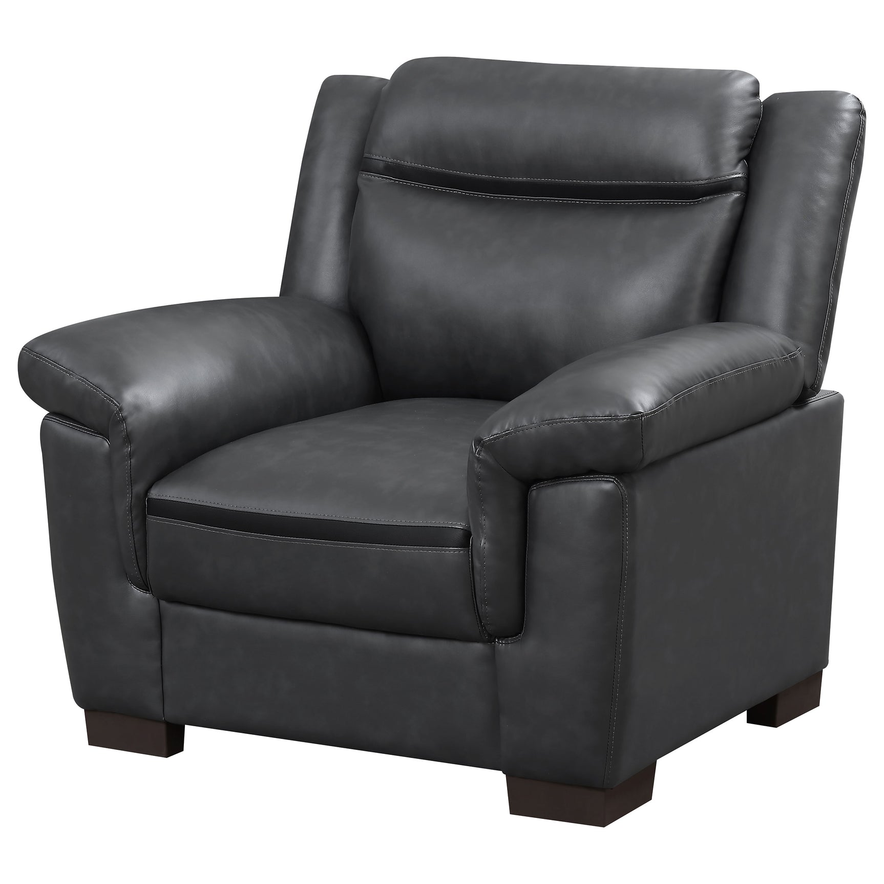 Arabella Upholstered Padded Arm Accent Chair Grey - Tampa Furniture Outlet