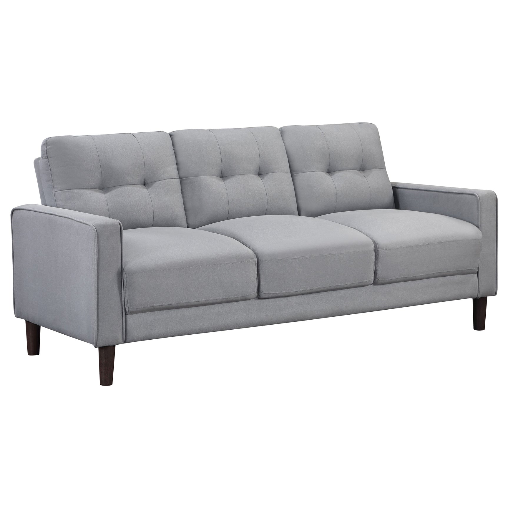 Bowen 3-piece Upholstered Track Arm Tufted Sofa Set Grey - Tampa Furniture Outlet