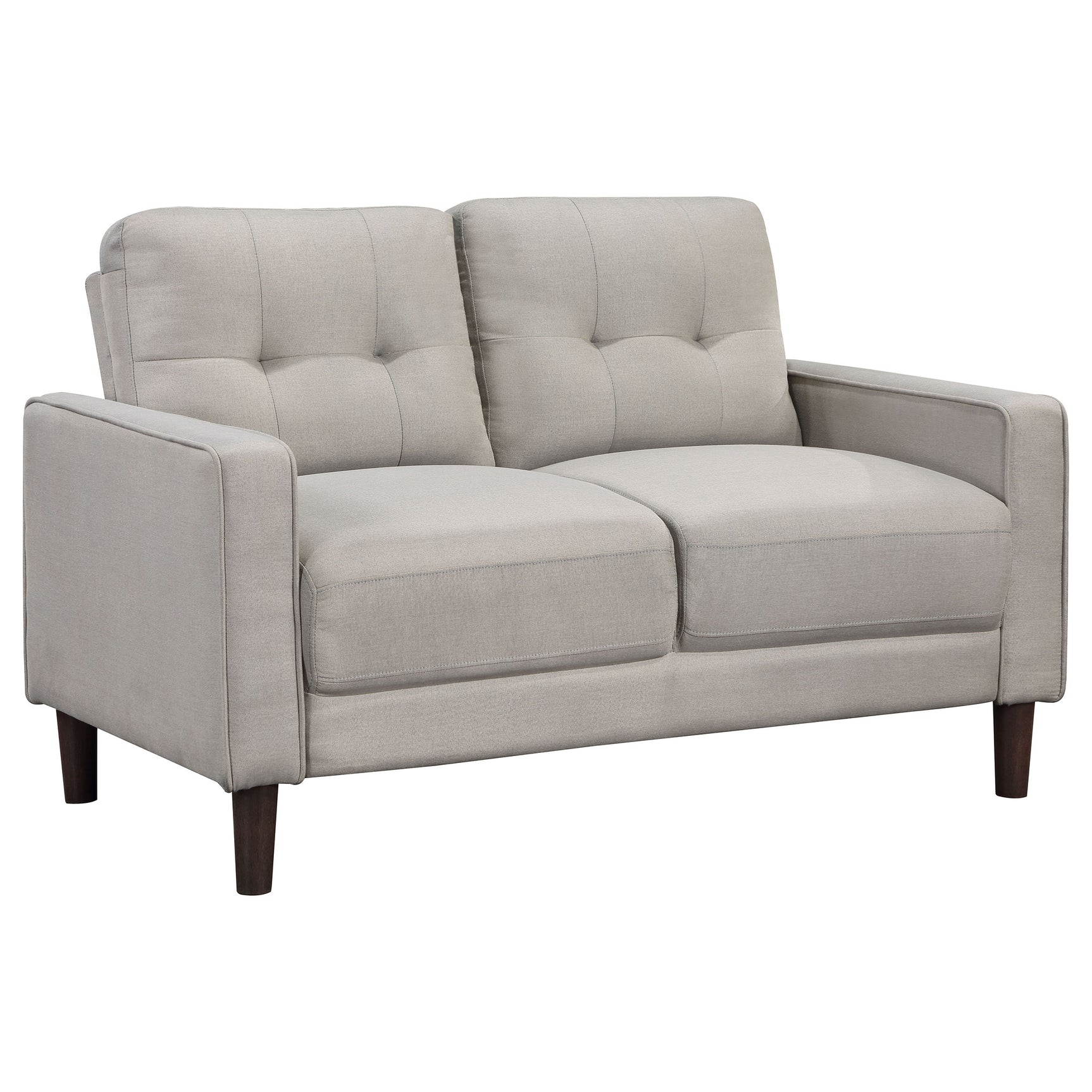 Bowen 2-piece Upholstered Track Arm Tufted Sofa Set Beige - Tampa Furniture Outlet