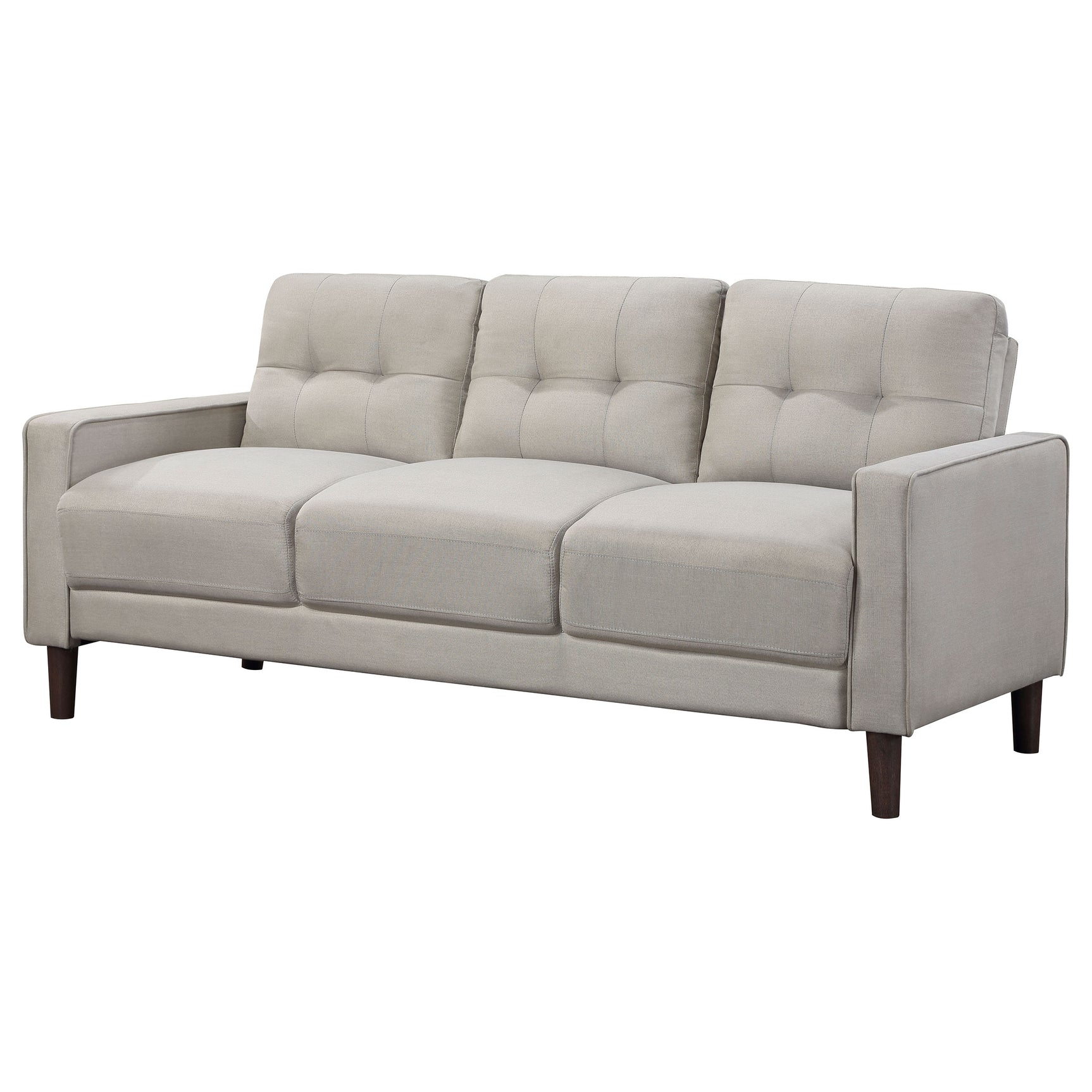 Bowen Upholstered Track Arm Tufted Sofa Beige - Tampa Furniture Outlet