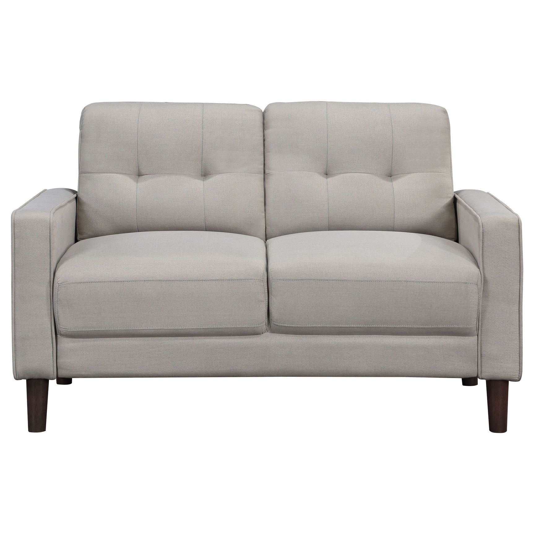 Bowen Upholstered Track Arm Tufted Loveseat Beige - Tampa Furniture Outlet