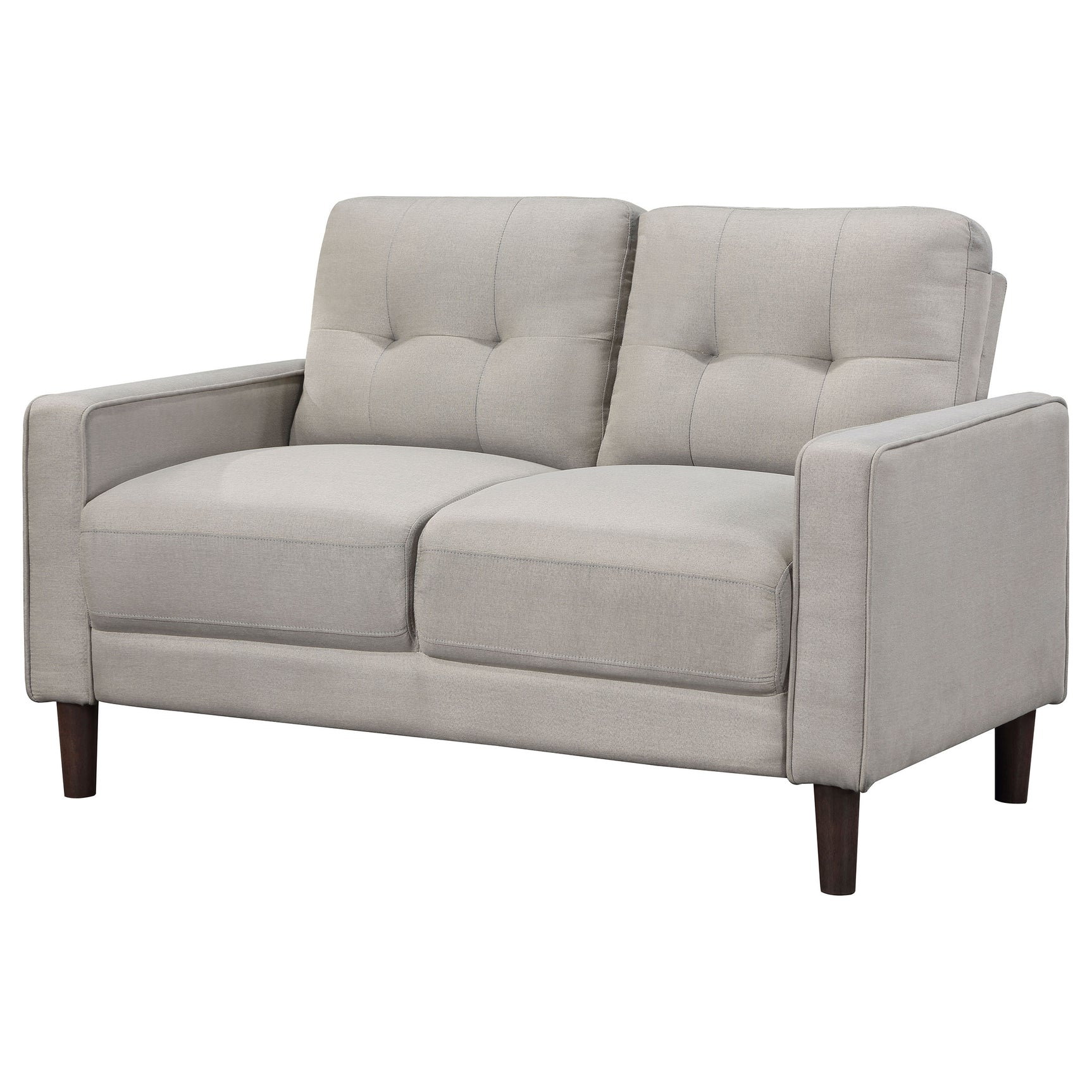 Bowen Upholstered Track Arm Tufted Loveseat Beige - Tampa Furniture Outlet