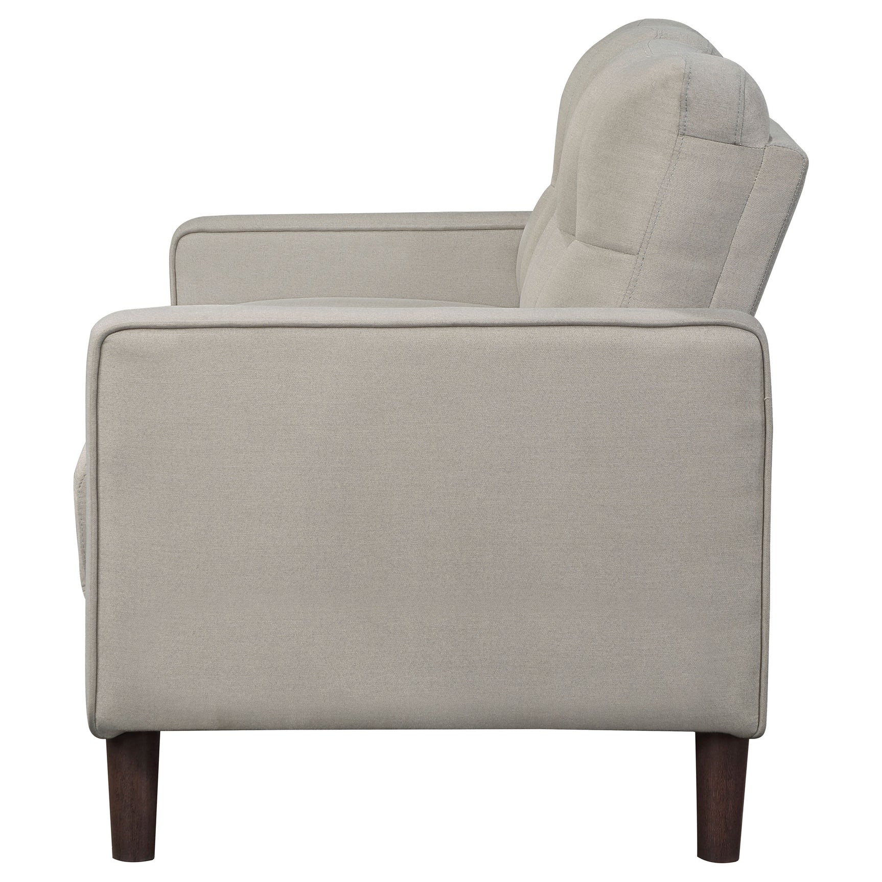 Bowen Upholstered Track Arm Tufted Loveseat Beige - Tampa Furniture Outlet
