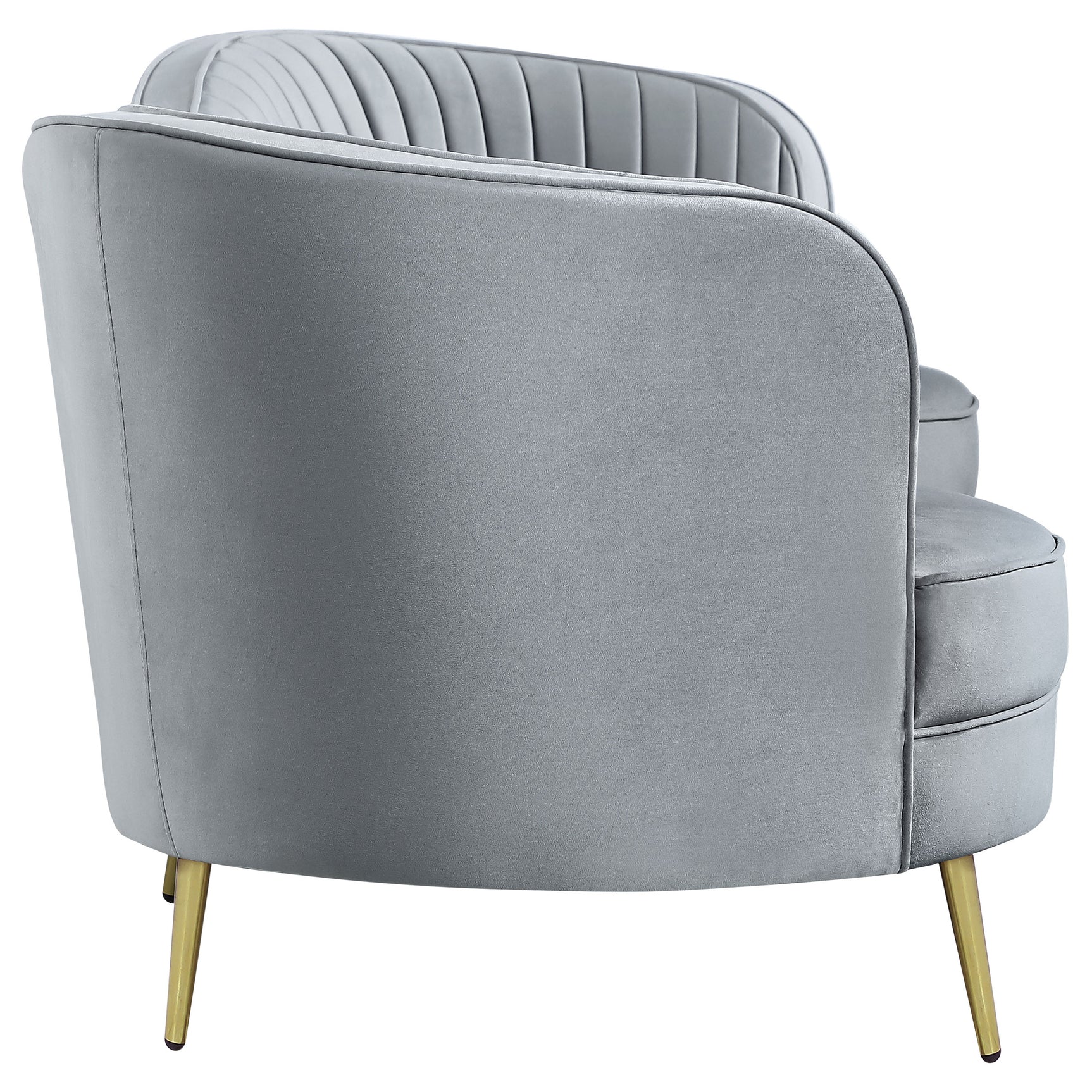 Sophia Upholstered Channel Tufted Sofa Grey - Tampa Furniture Outlet