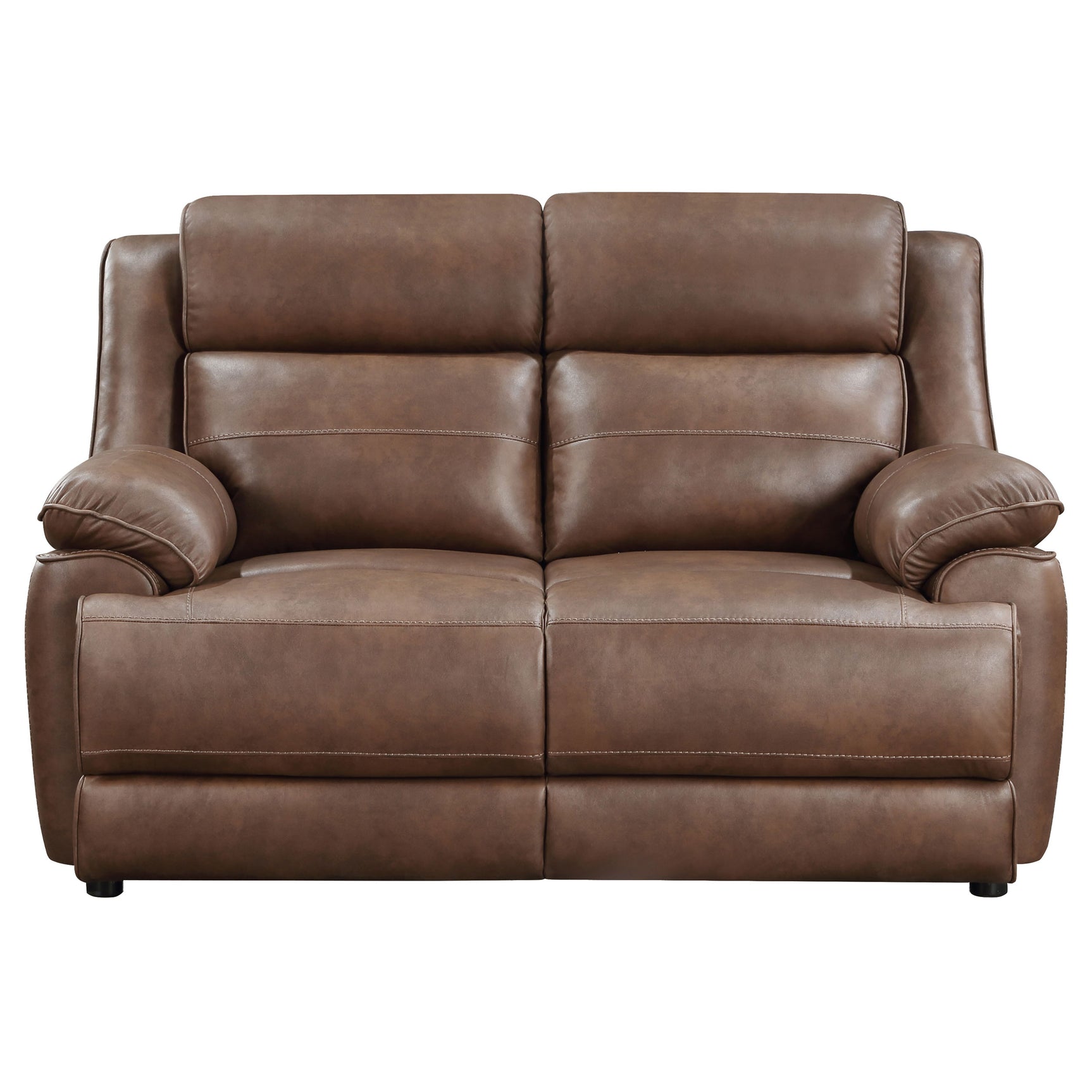 Ellington 2-piece Upholstered Padded Arm Sofa Set Dark Brown - Tampa Furniture Outlet