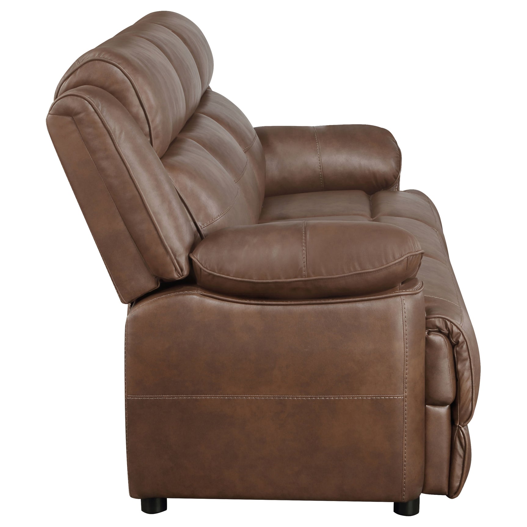 Ellington 3-piece Upholstered Padded Arm Sofa Set Dark Brown - Tampa Furniture Outlet