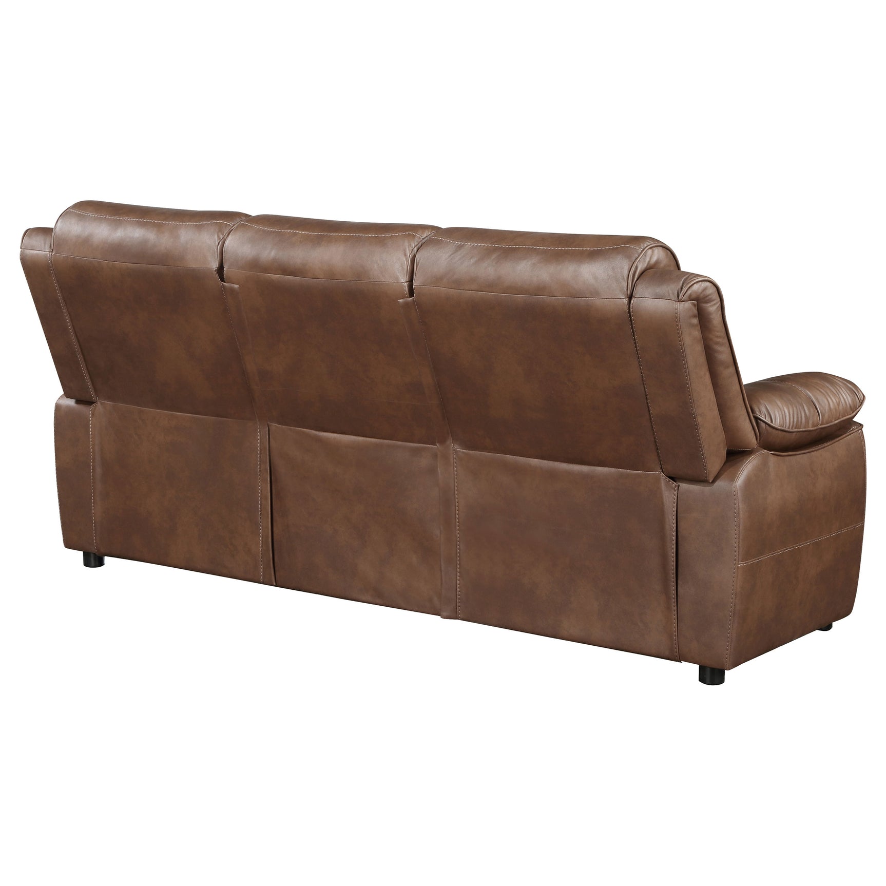 Ellington Upholstered Padded Arm Sofa Dark Brown - Tampa Furniture Outlet