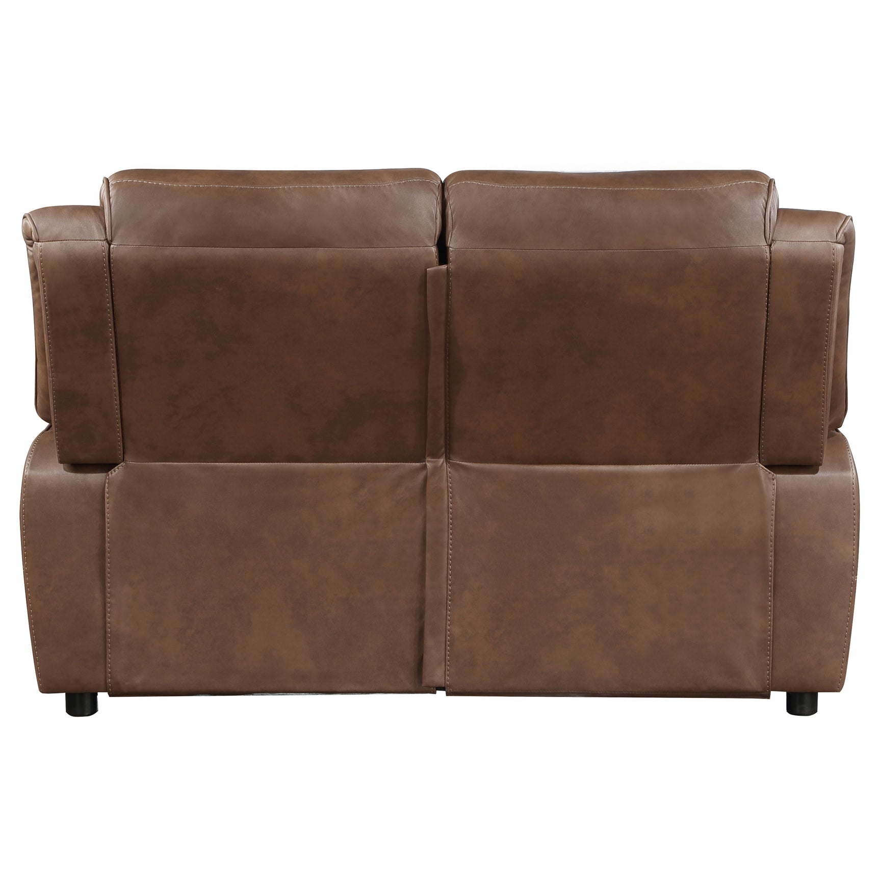 Ellington Upholstered Padded Arm Loveseat Dark Brown - Tampa Furniture Outlet