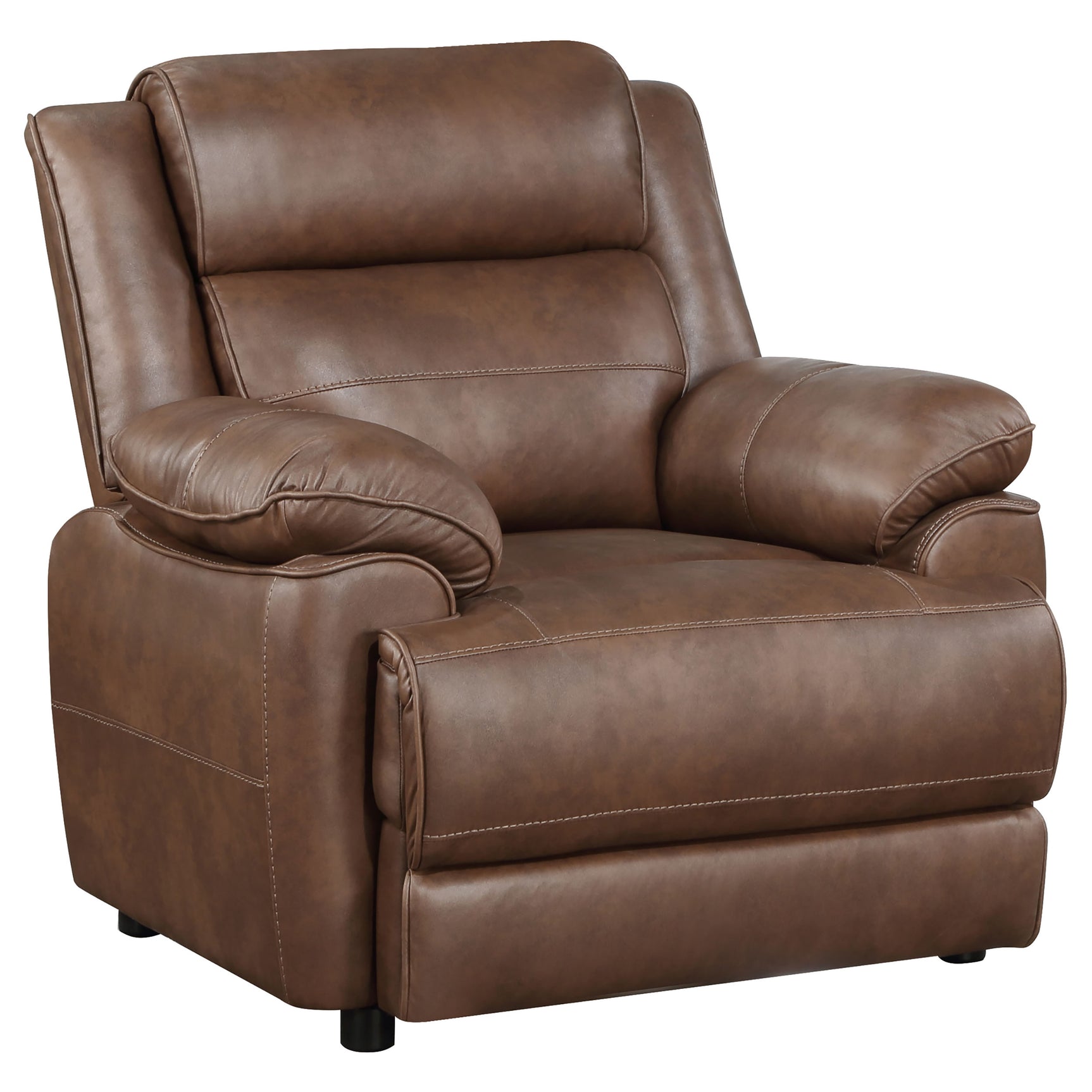 Tampa Furniture Outlet - Coaster - Ellington Upholstered Padded Arm Accent Chair Dark Brown - 508283